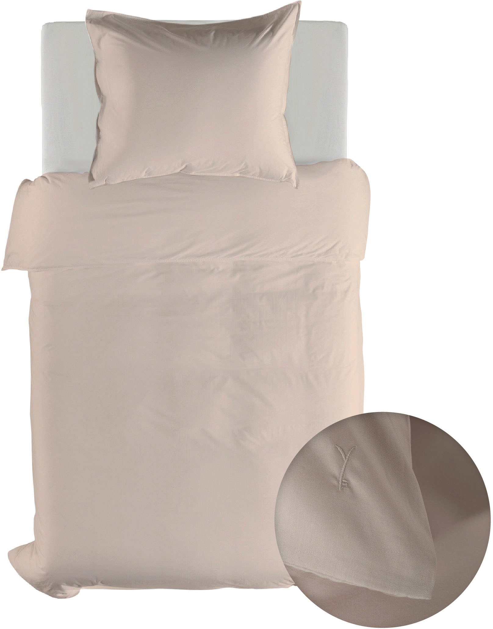 YELLOW Bettwäsche "Suite-Mumbai" 2 Stk. tlg. Uni Design, 100% Baumwolle ab günstig online kaufen