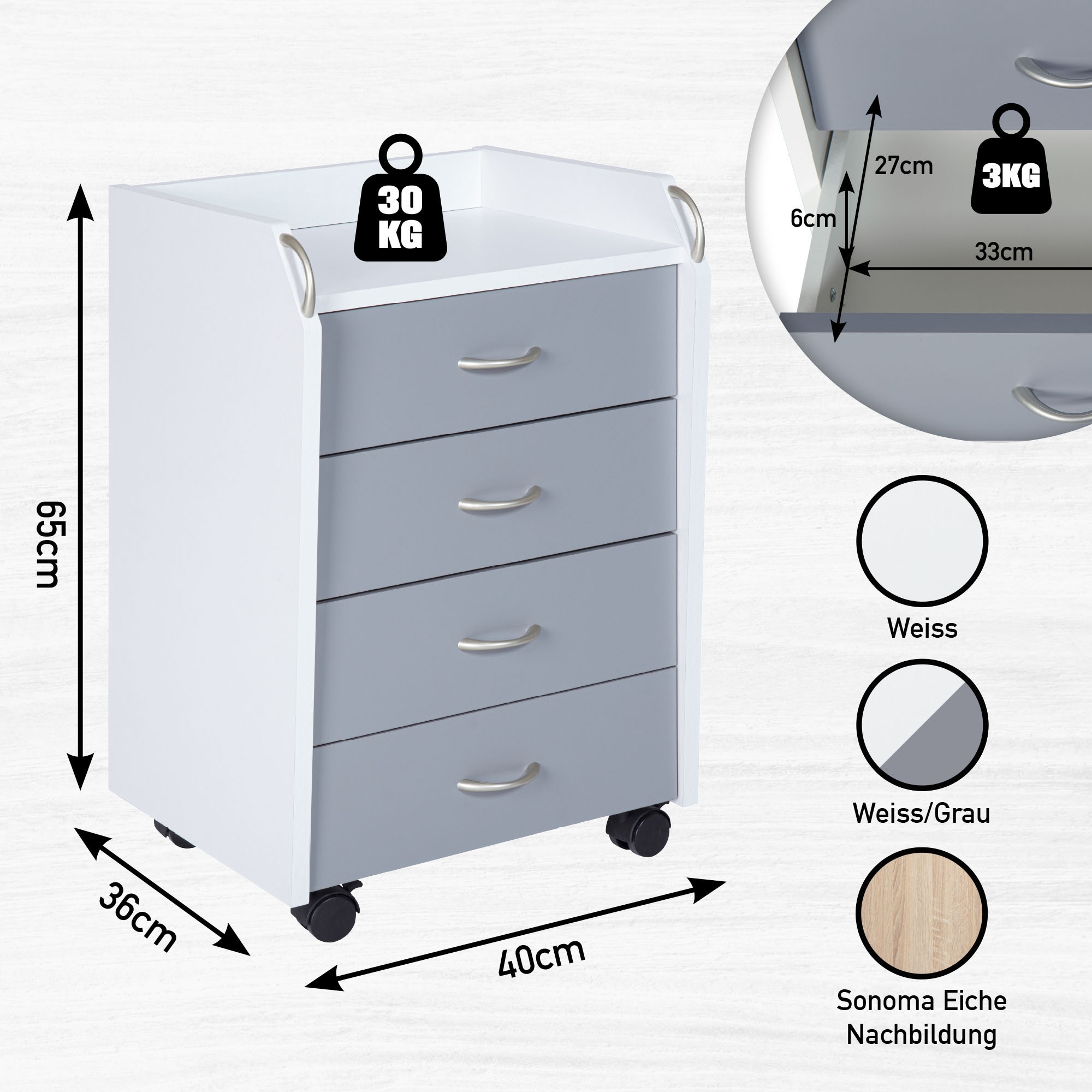 Inter Link Rollcontainer »Printi«