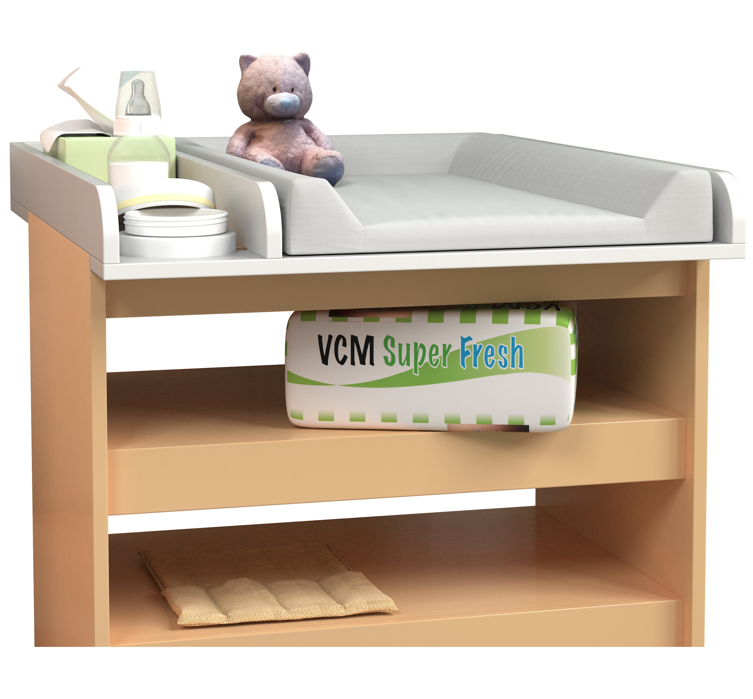 VCM Unterschrank »Wickelaufsatz Wickeltisch Wickelauflage Malira M« VCM Malira, 1 Stk. tlg.