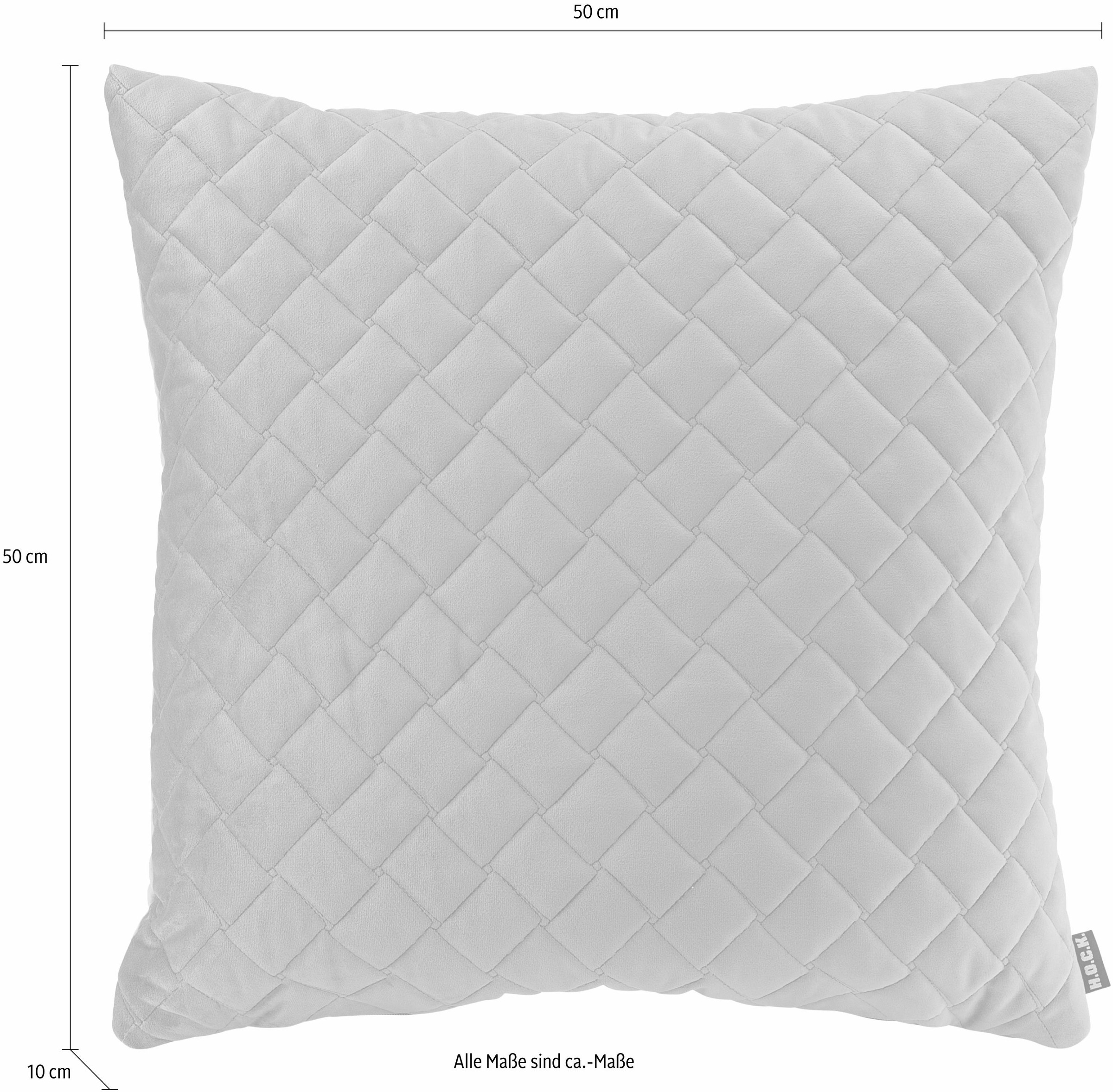 H.O.C.K. Dekokissen "Soft Nobile" mit gesteppten Mustern, Kissenhülle mit F günstig online kaufen