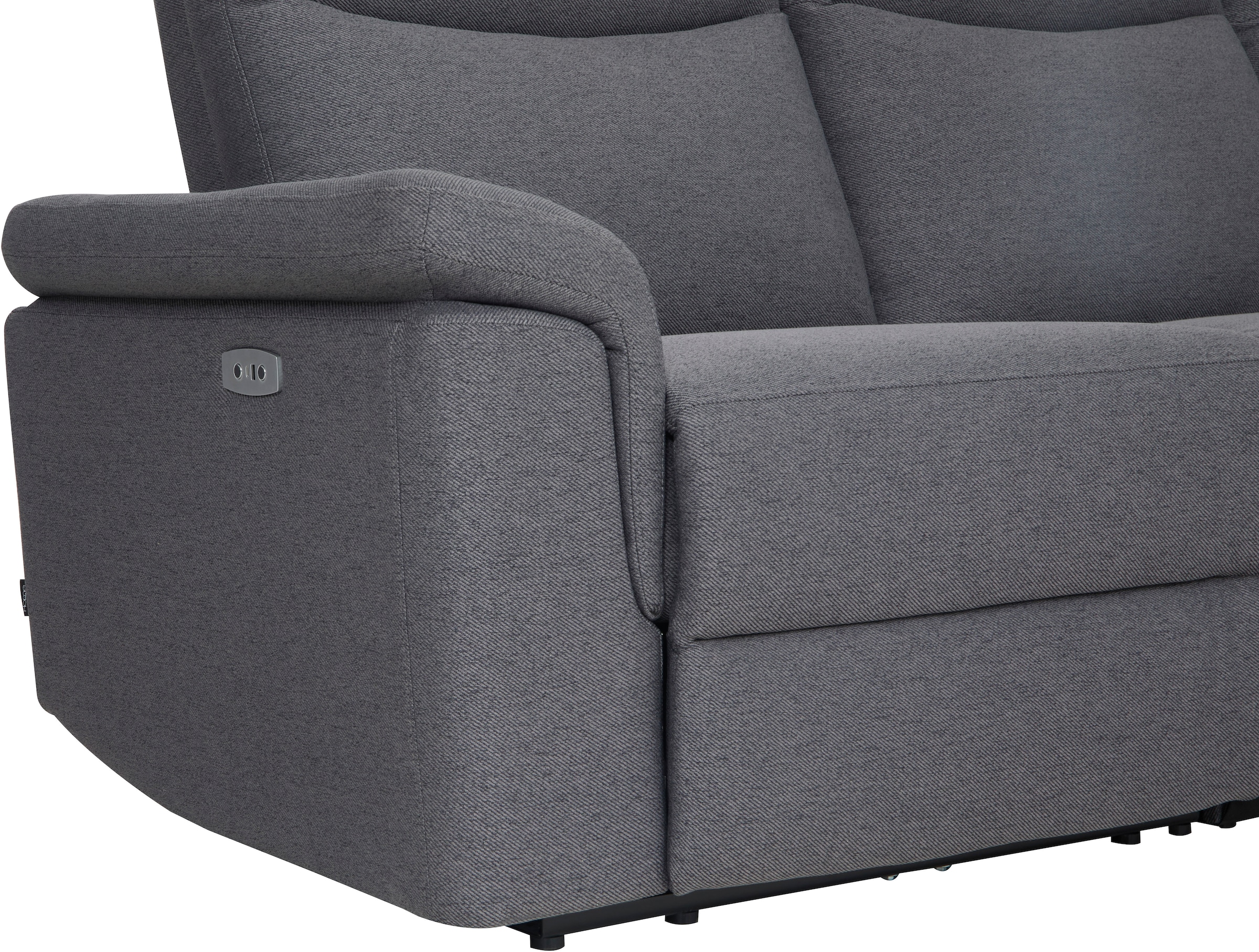 Home affaire Ecksofa »BRIONNE, L-Form, 255cm, manuelle u. elektrische Funktion (USB A/C),«, Liegefunktion, Stauraum, Federkernpolsterung, Webstoff