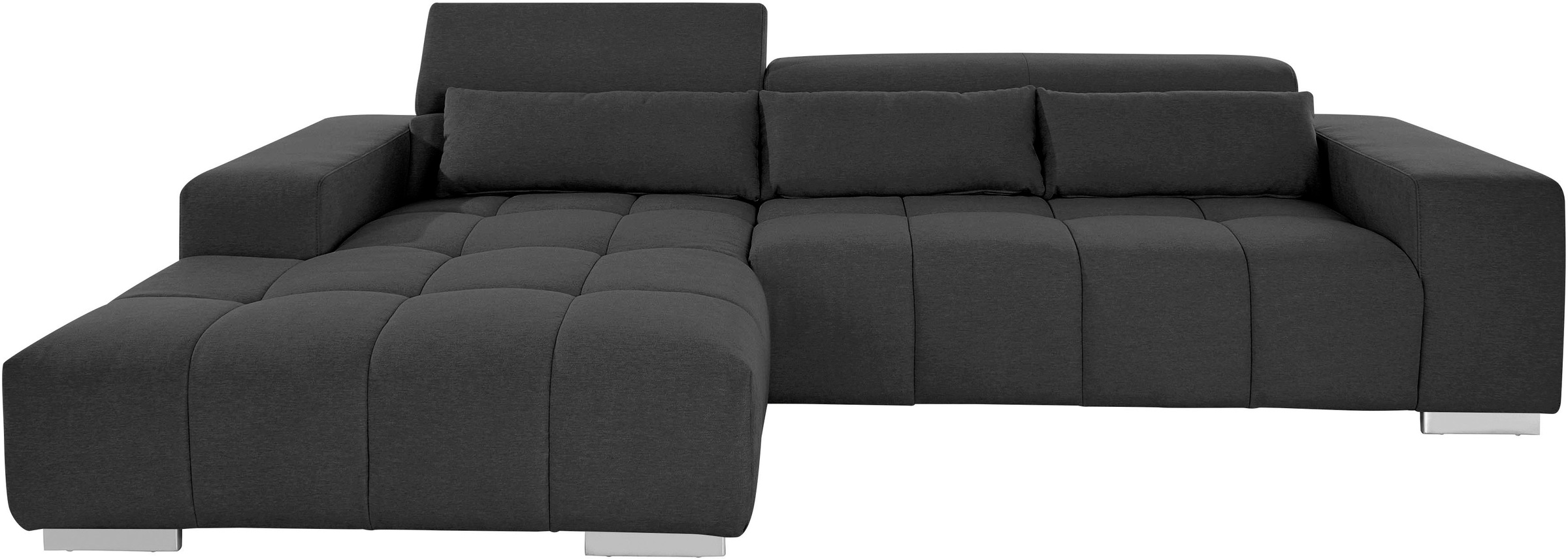 COTTA Ecksofa "Orion L-Form" mit 2x Kopfteilverstellung & 3 Nierenkissen günstig online kaufen