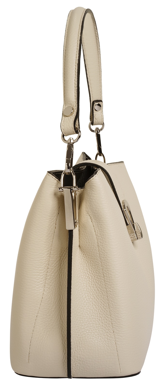 Cluty Umhängetasche, echt Leder, Made in Italy