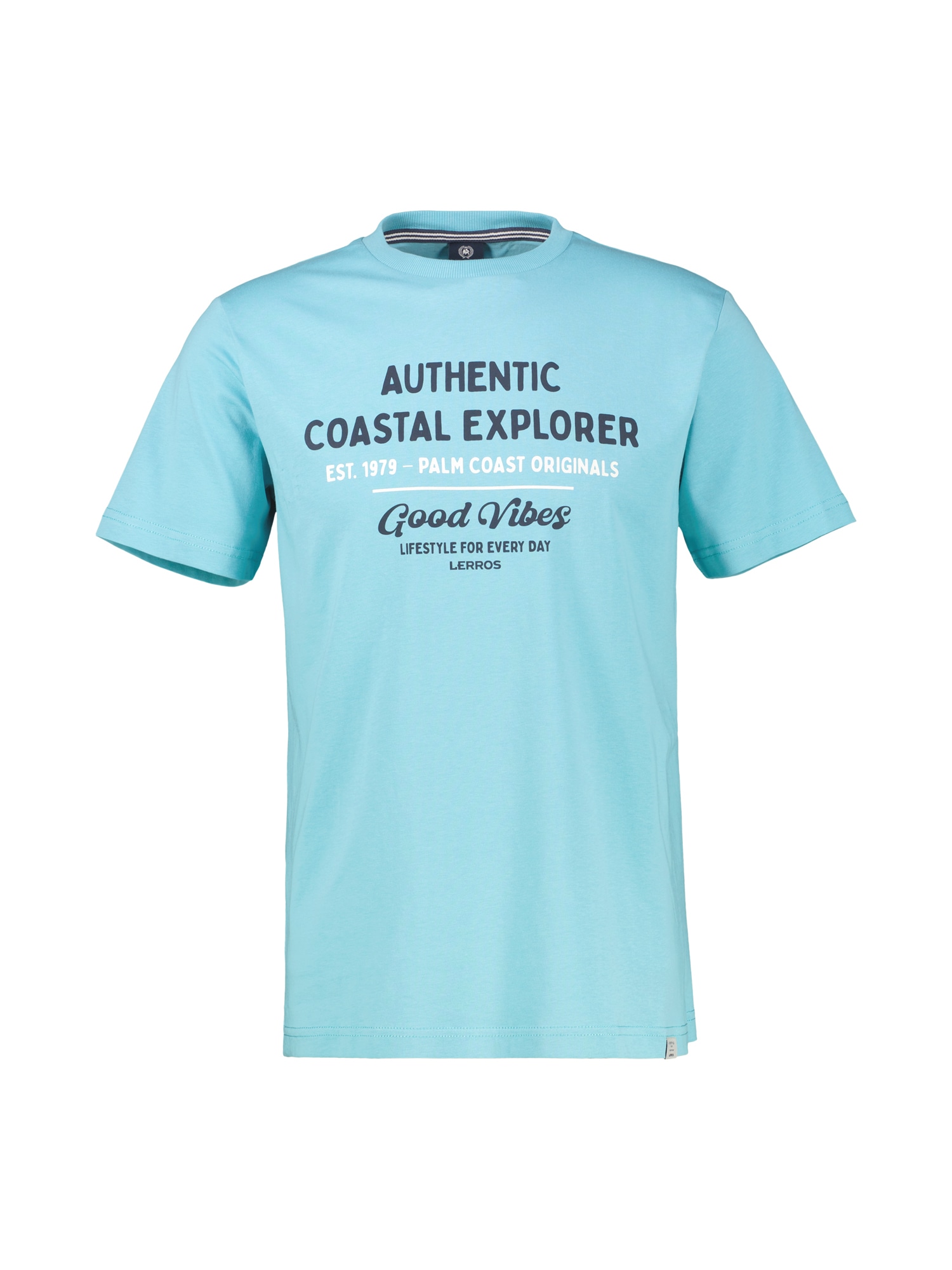 LERROS T-Shirt »Sommerliches T-Shirt aus Baumwolle mit O-Neck, große Größen«