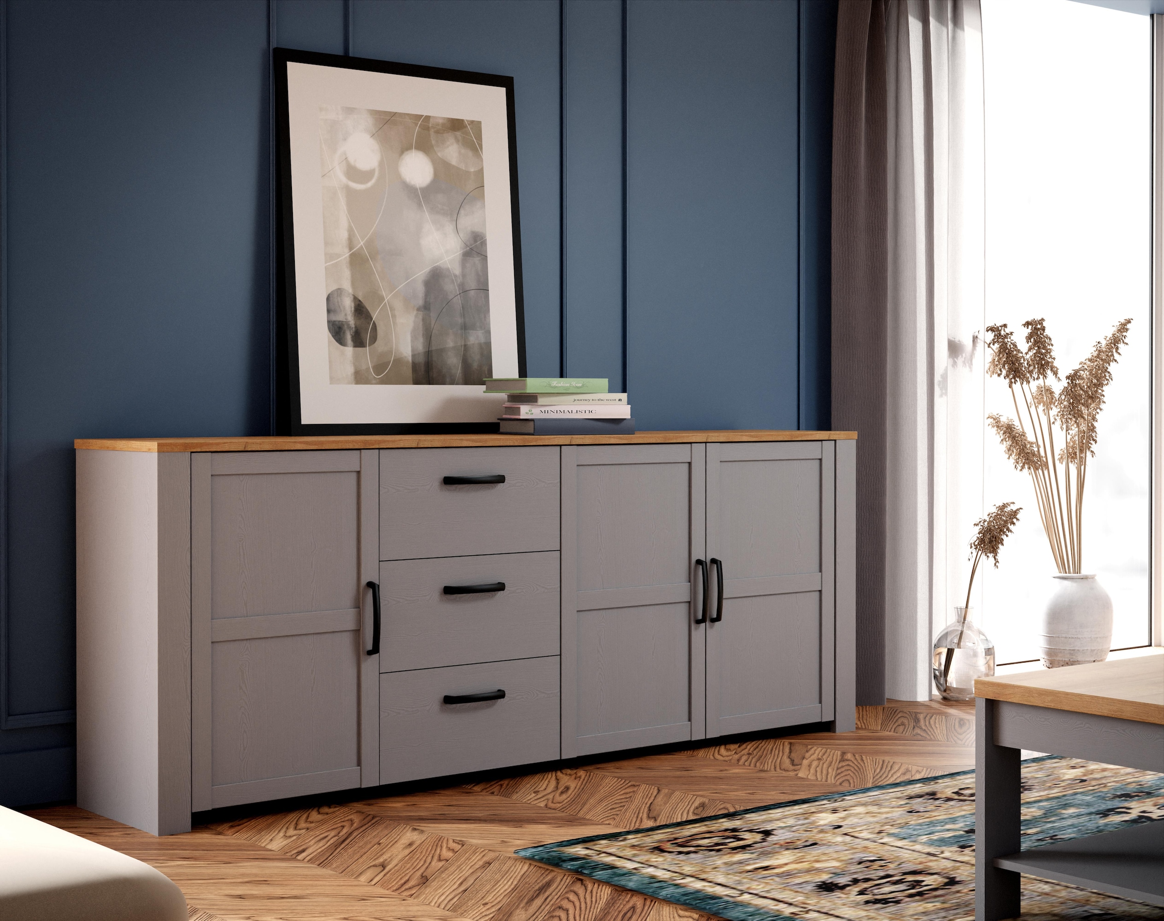 FORTE Sideboard "Bohol, großes Sideboard,Breite 2,20 mtr. Soft-Close, Staur günstig online kaufen
