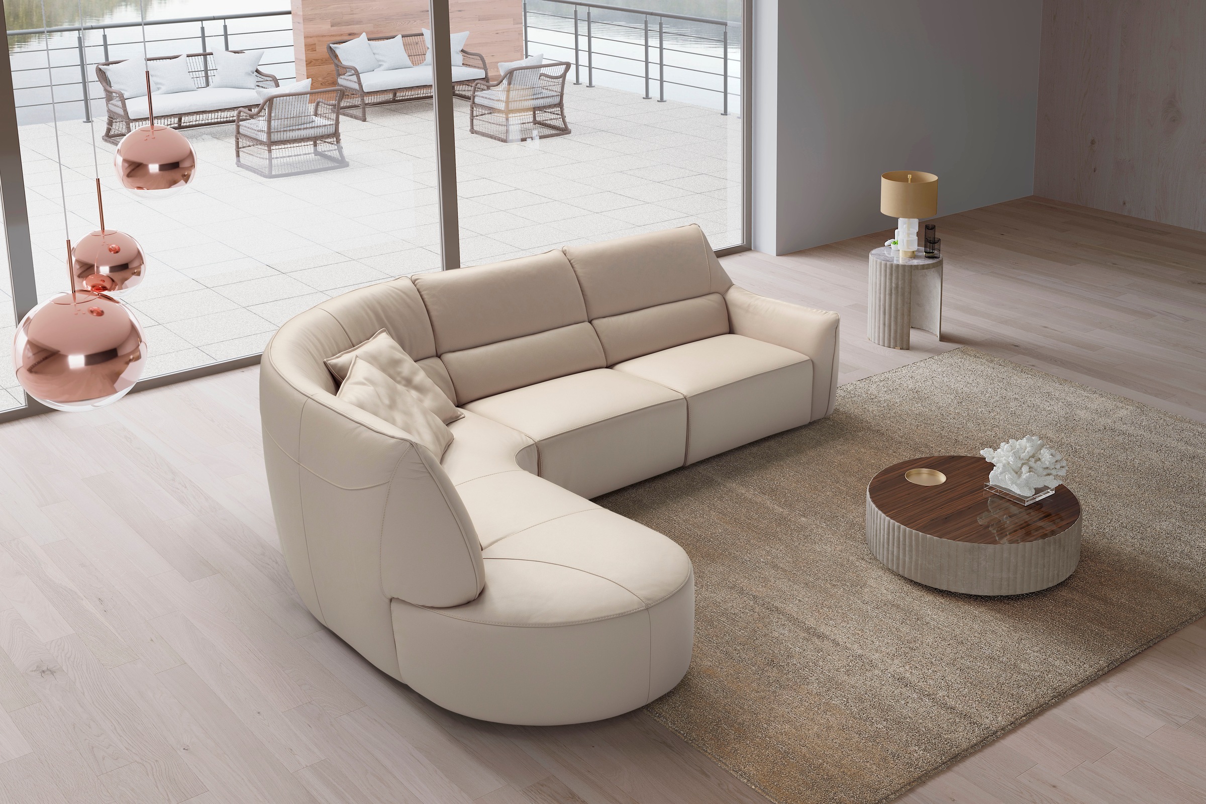 Egoitaliano Ecksofa "Puffy, extravagant & edel, Retro Designsofa, hoher Sit günstig online kaufen