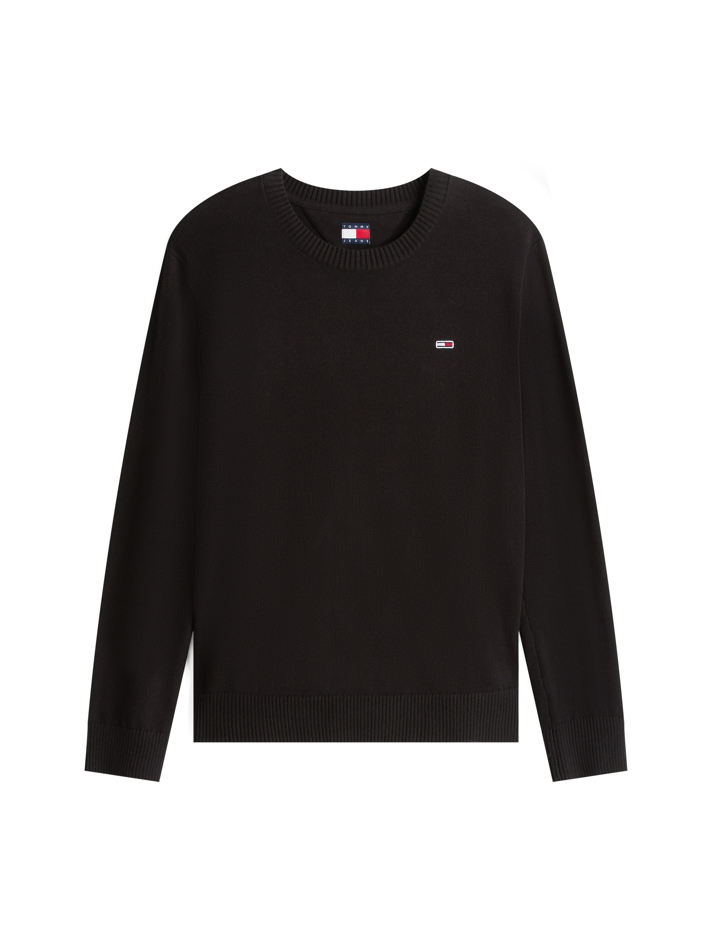 Tommy Jeans Rundhalspullover »TJM SLIM ESSENTIAL LIGHT SWEATER«, mit Flag-Patch