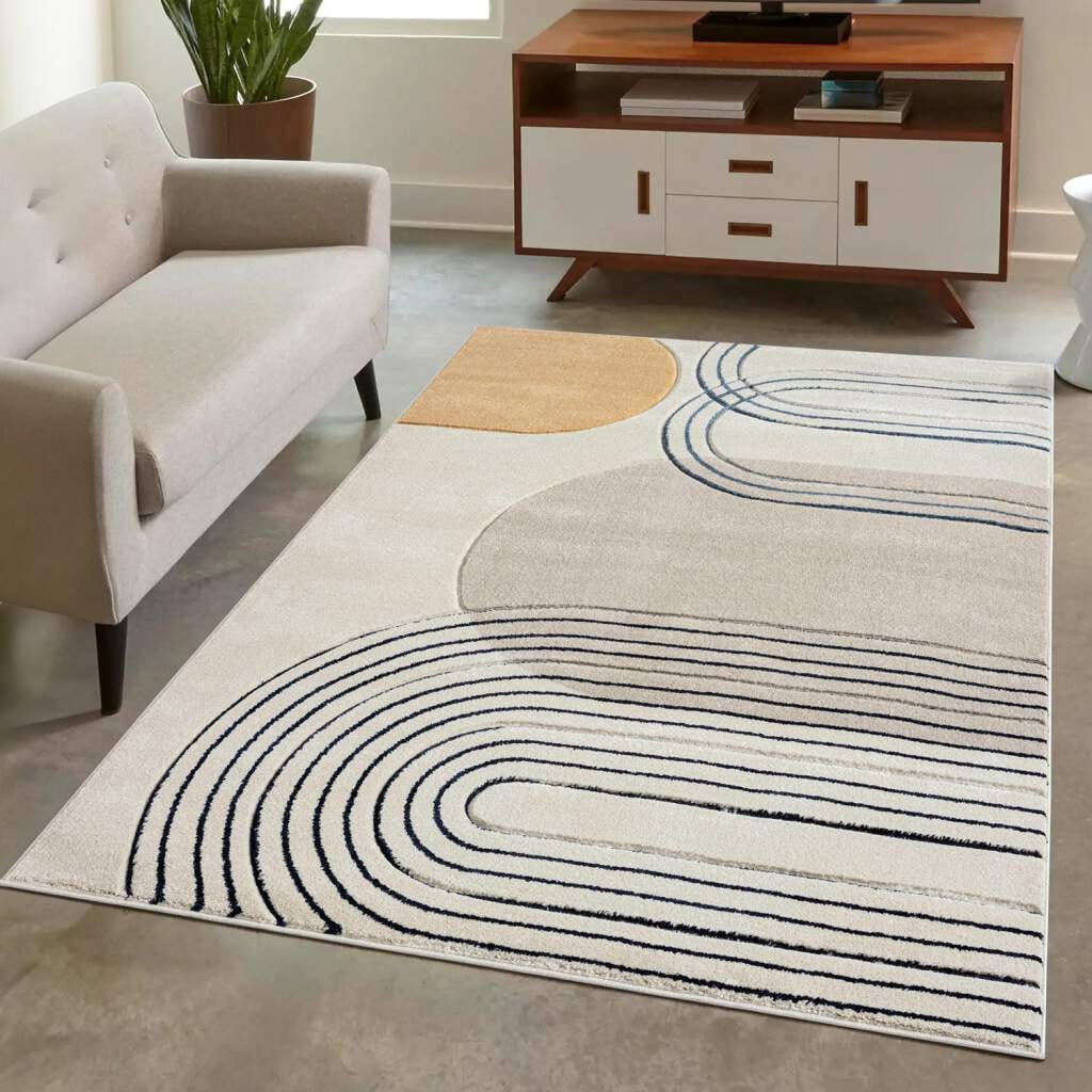 Carpet City Teppich »BONITO7157«, rechteckig, 11 mm Höhe, Flachflor, Hochtief-Muster/ 3D-Effekt, Geo-Muster, für Wohnzimmer