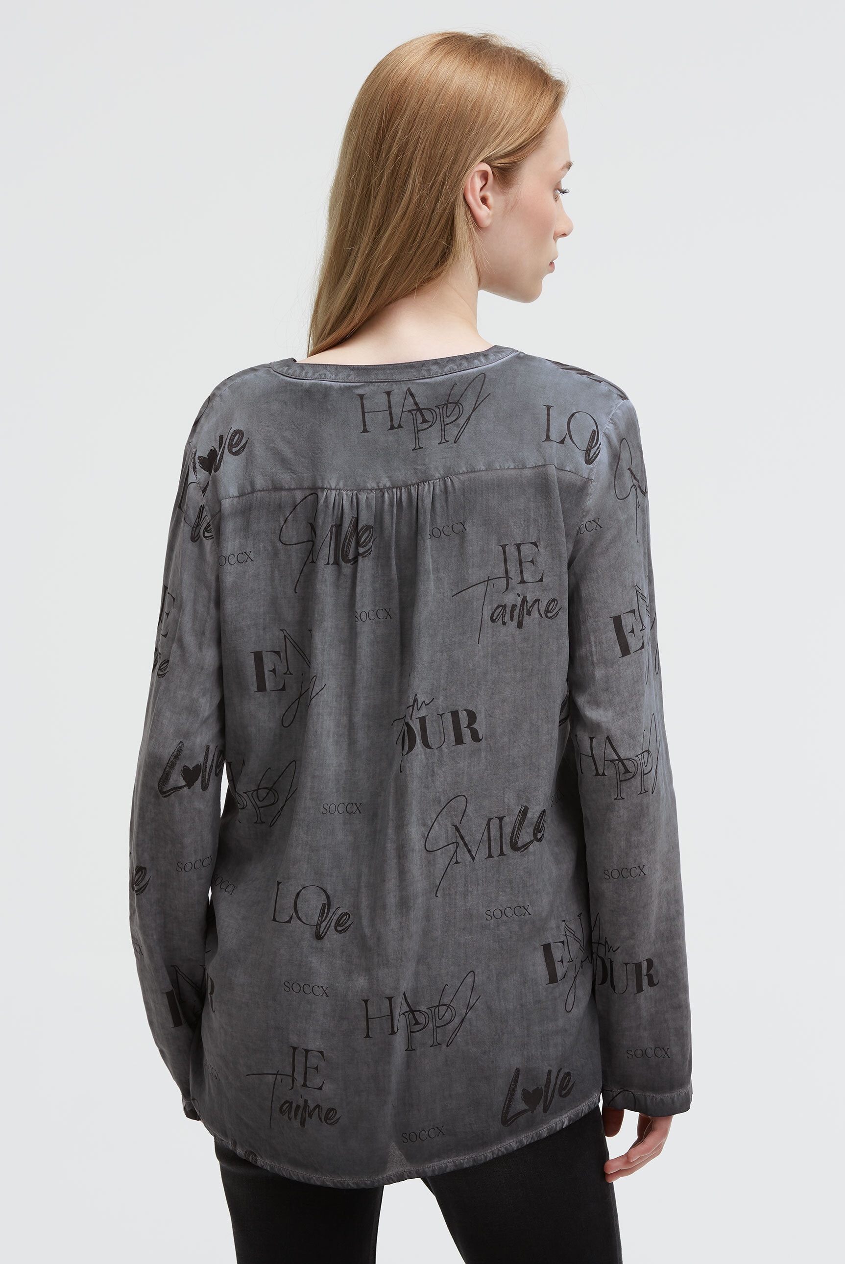 SOCCX Langarmbluse im Turn-Up-Look