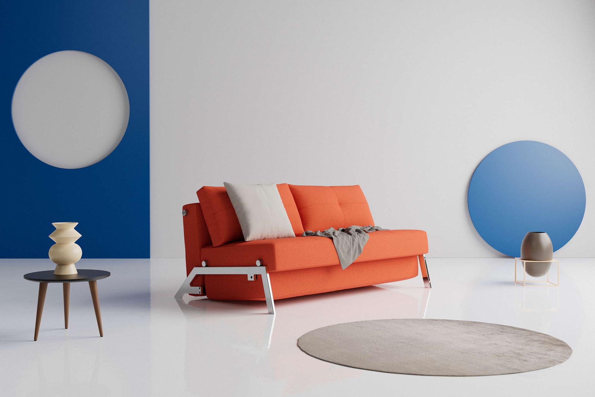 INNOVATION LIVING ™ Schlafsofa »Cubed Klappsofa, hochwertige Schlaffunktion, Design und extra Komfort«, Frontauszug, sehr platzsparend, abgewinkelt Sitzen, waagerecht liegen