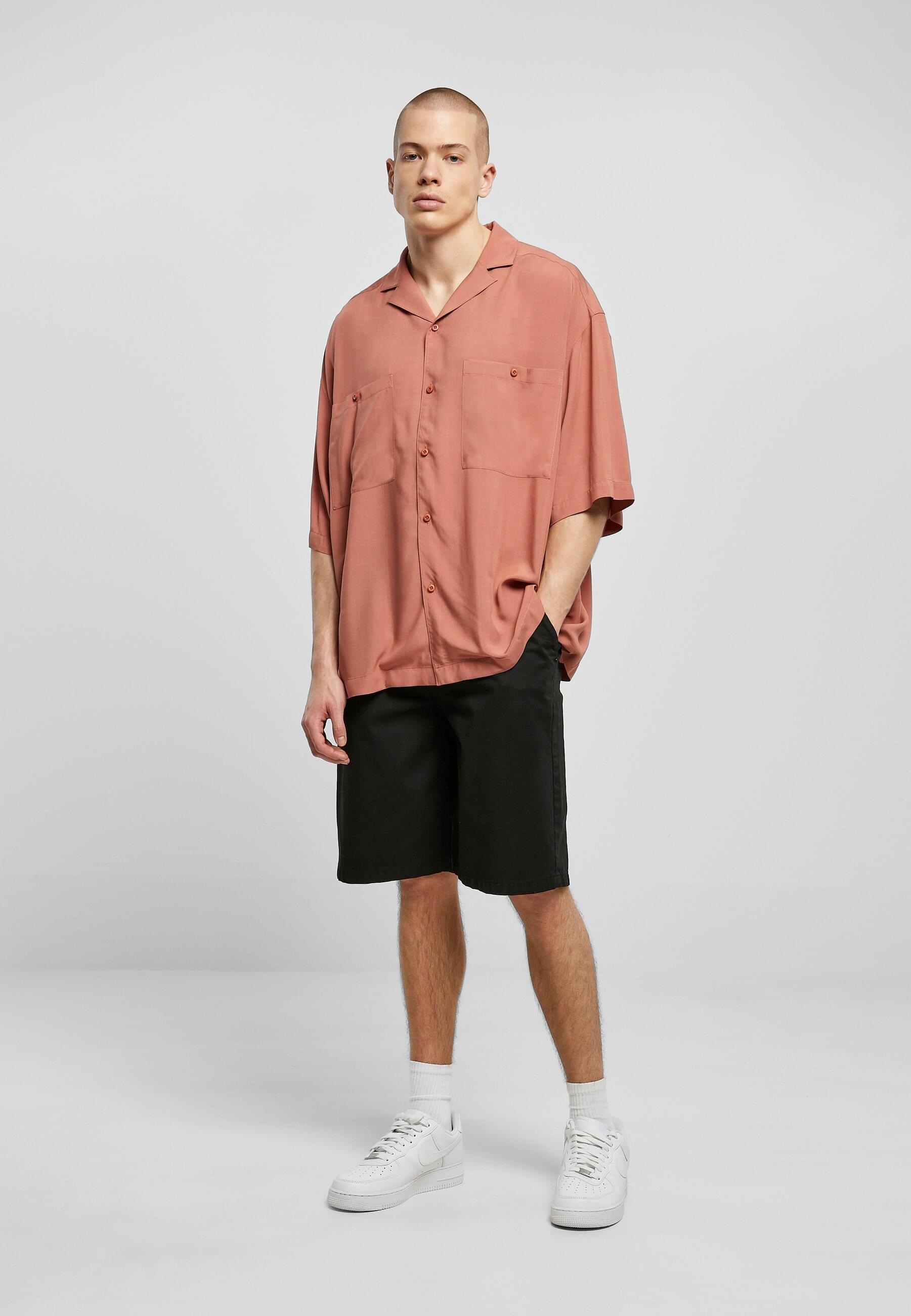 URBAN CLASSICS Langarmhemd »Urban Classics Herren Oversized Resort Shirt«, (1 tlg.)