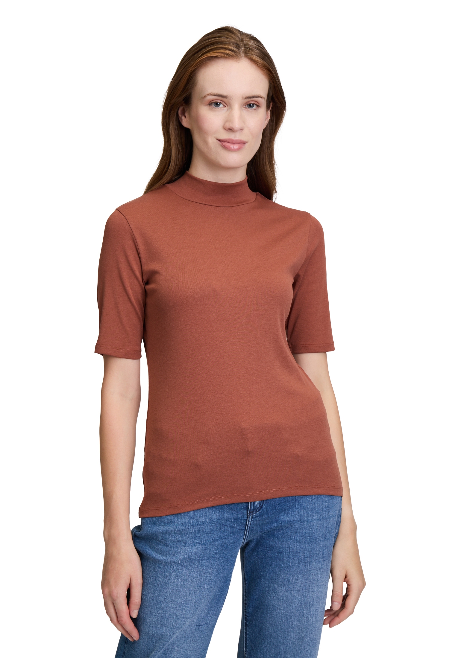 Cartoon Kurzarmshirt "Cartoon Damen Basic Shirt mit Kragen", (1 tlg.), Mate günstig online kaufen