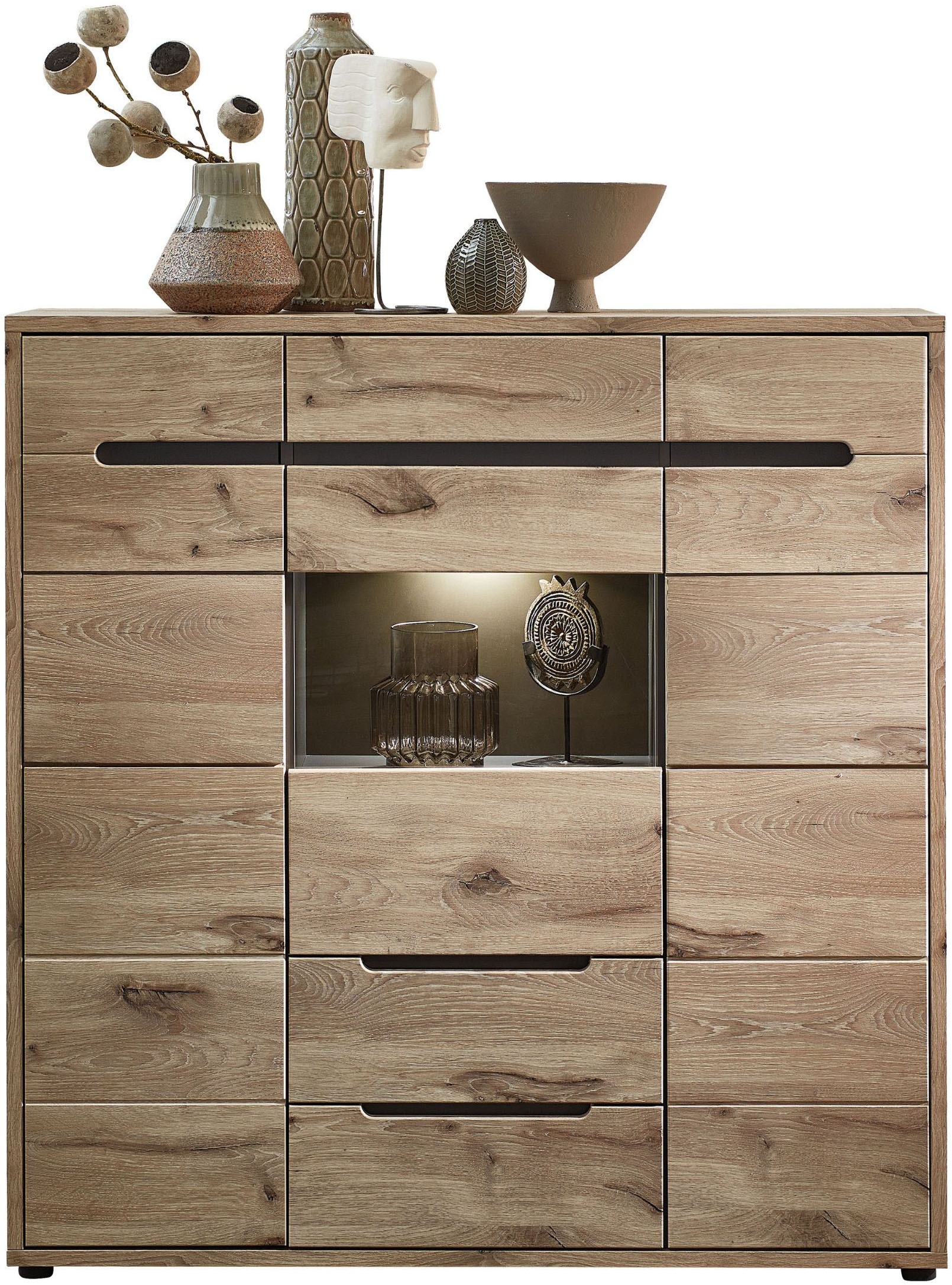 Innostyle Highboard "BELLANO", Viking Oak Nature günstig online kaufen