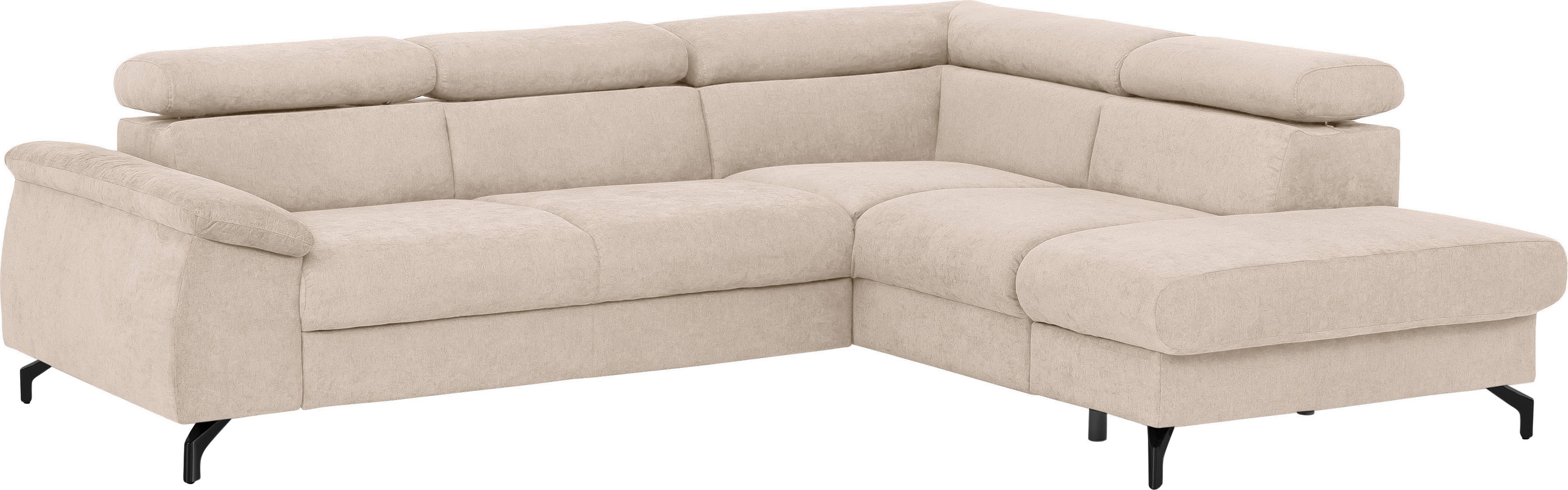 COTTA Ecksofa "Kitty L-Form, B: 249 cm" mit Kopfteilverstellung, optional Bettfunktion & Bettkasten