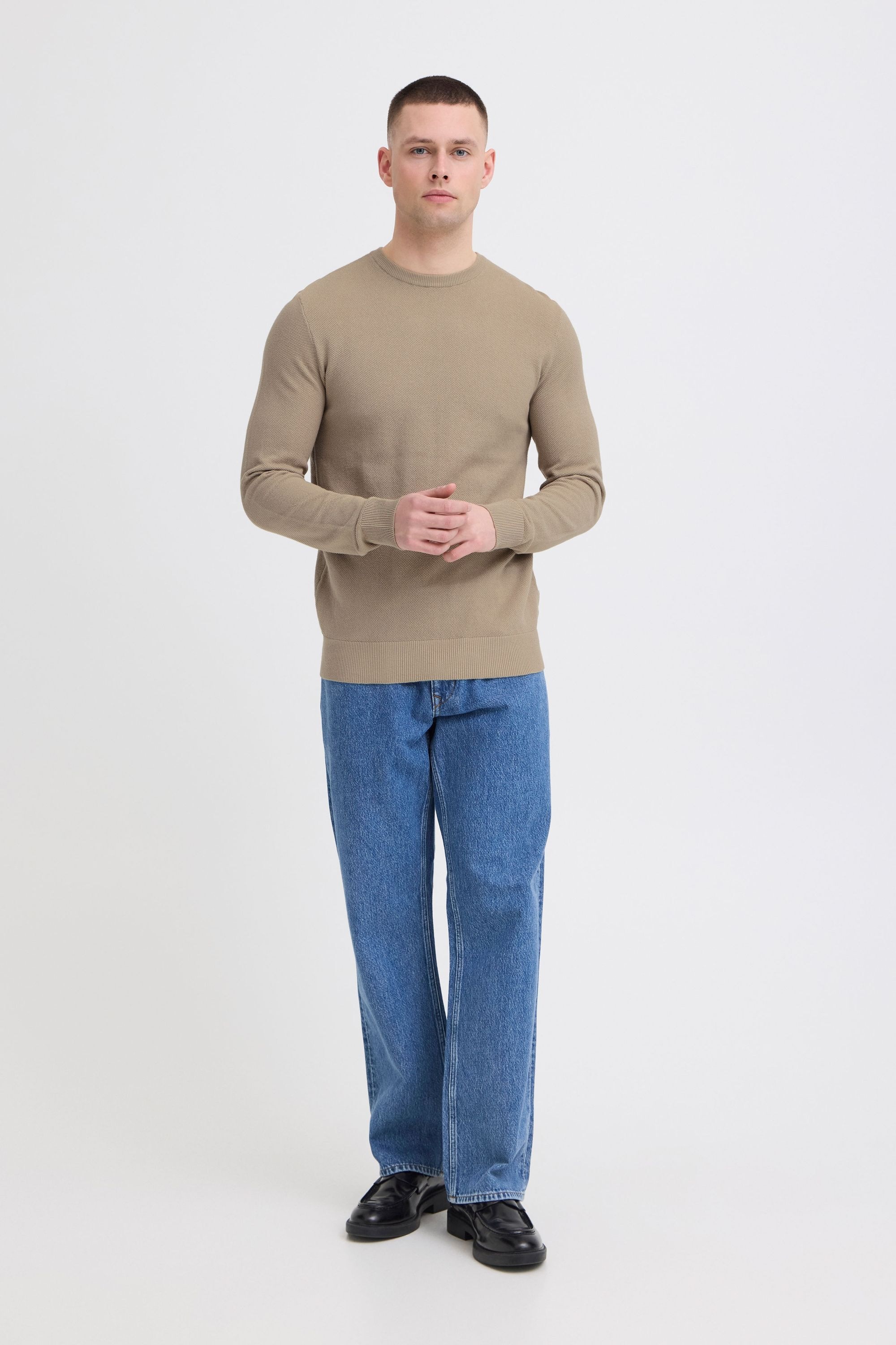 Blend Strickpullover »BHBartel« Klassischer Feinstrick-Pullover mit Rippbündchen