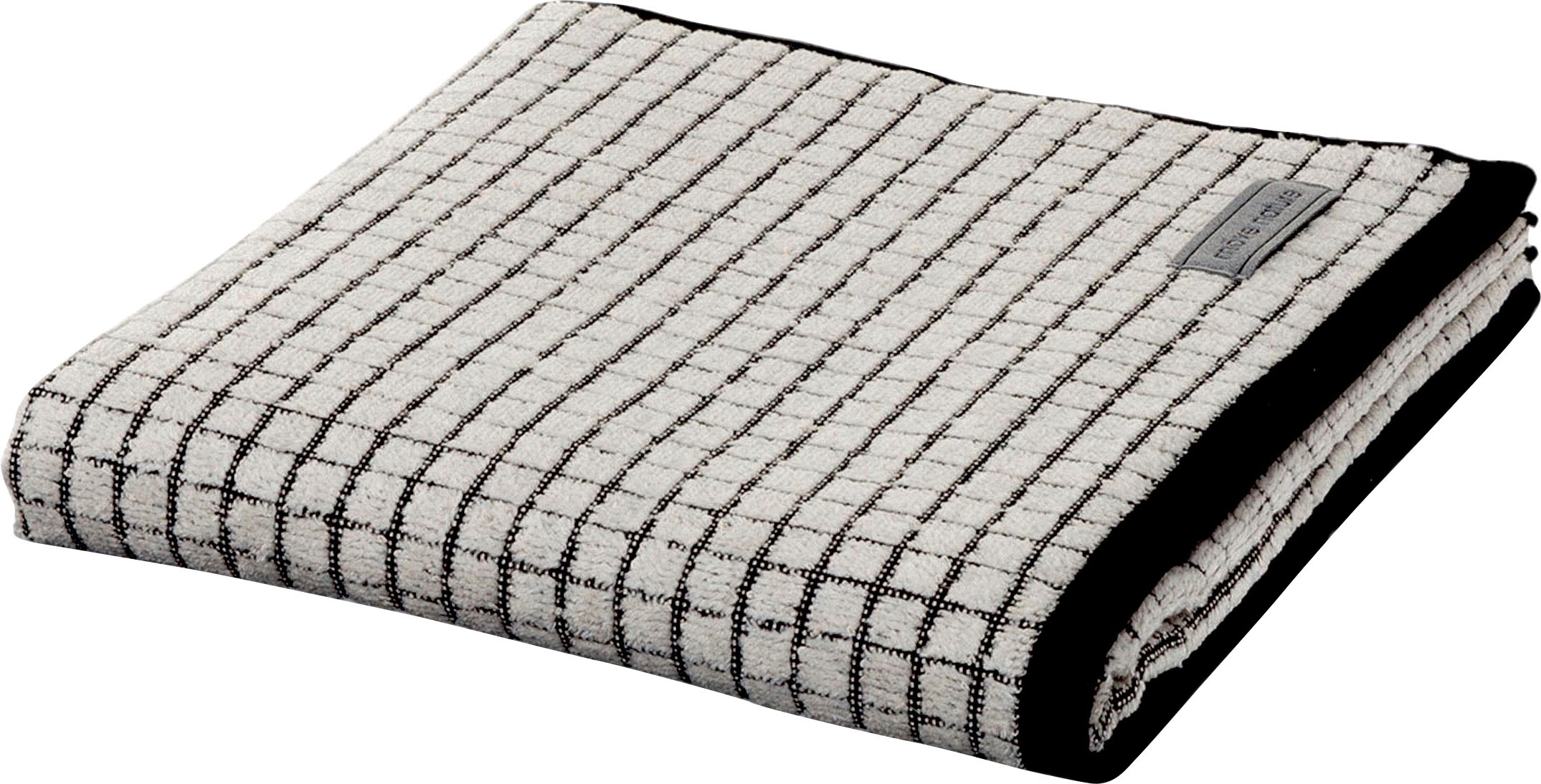 Möve Duschtücher "Eden Kästchenstruktur" mit Lederetikett günstig online kaufen