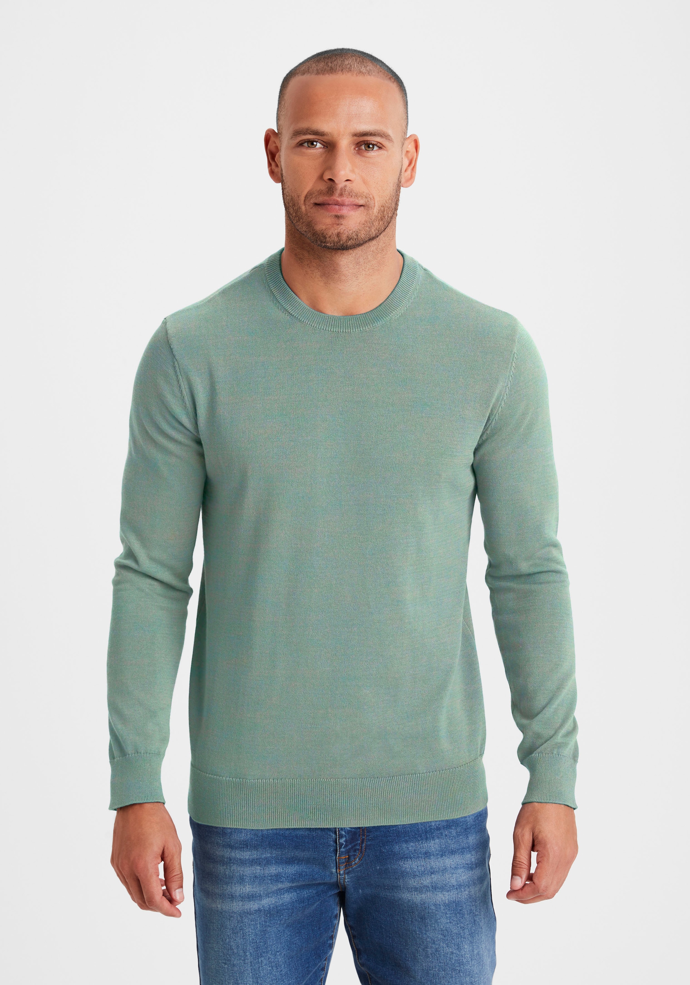 H.I.S Strickpullover Regular Fit, Langarm, Pullover aus Feinstrick, Baumwol günstig online kaufen