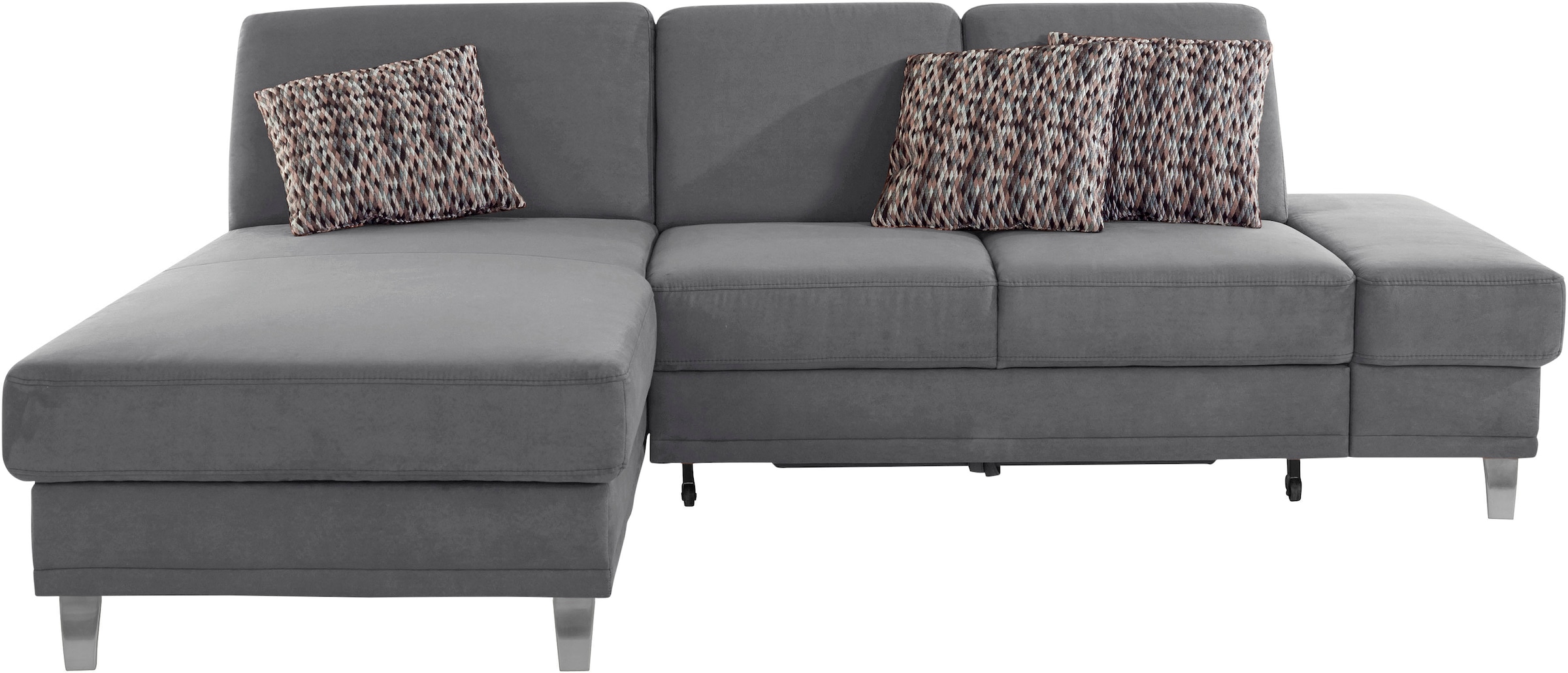 sit&more Ecksofa »Clio L-Form« wahlweise mit Bettfunktion oder Vorziehsitz und Bettkasten, Federkern