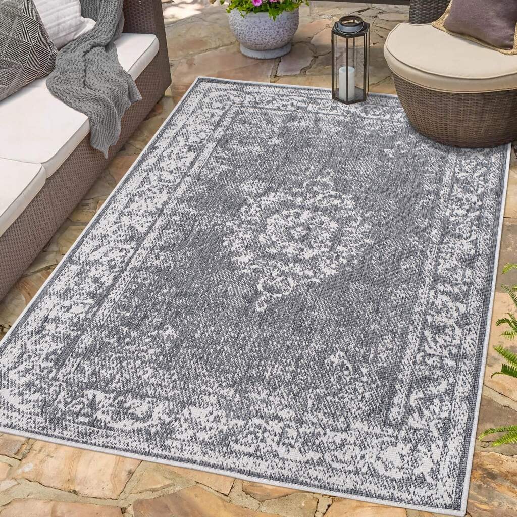 Carpet City Outdoorteppich »DUO RUG 5577«, rechteckig, Wendeteppich Wetterfest In- & Outdoor, Balkon, Terrasse, Wohnzimmer