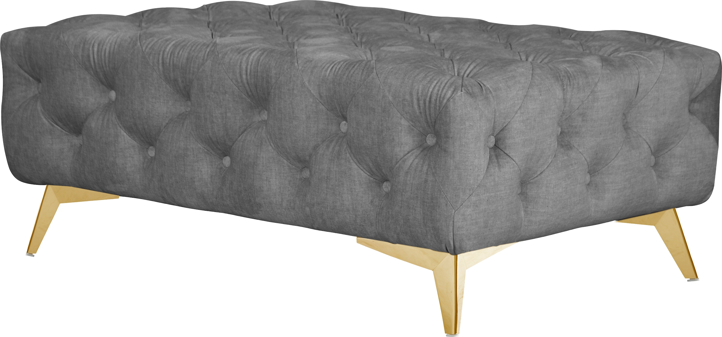 Leonique Polsterhocker »Glynis«, aufwändige Knopfheftung, moderne Chesterfield Optik, Fußfarbe wählbar