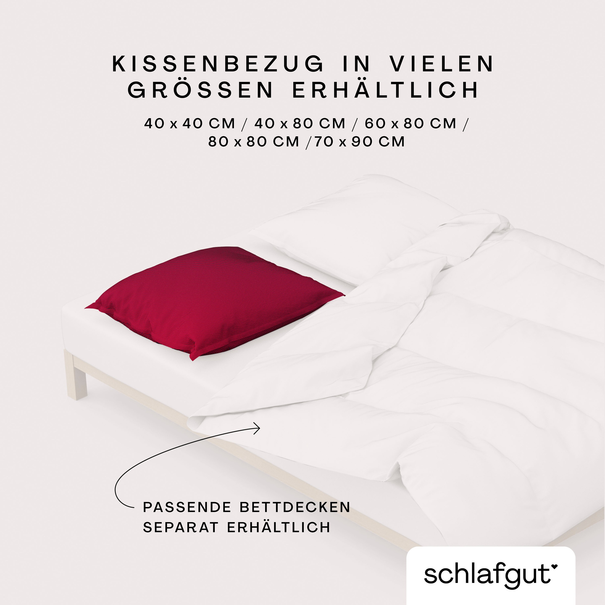 Schlafgut Kissenbezug »Woven Satin Fade«, (1 St.), mit Farbverlauf