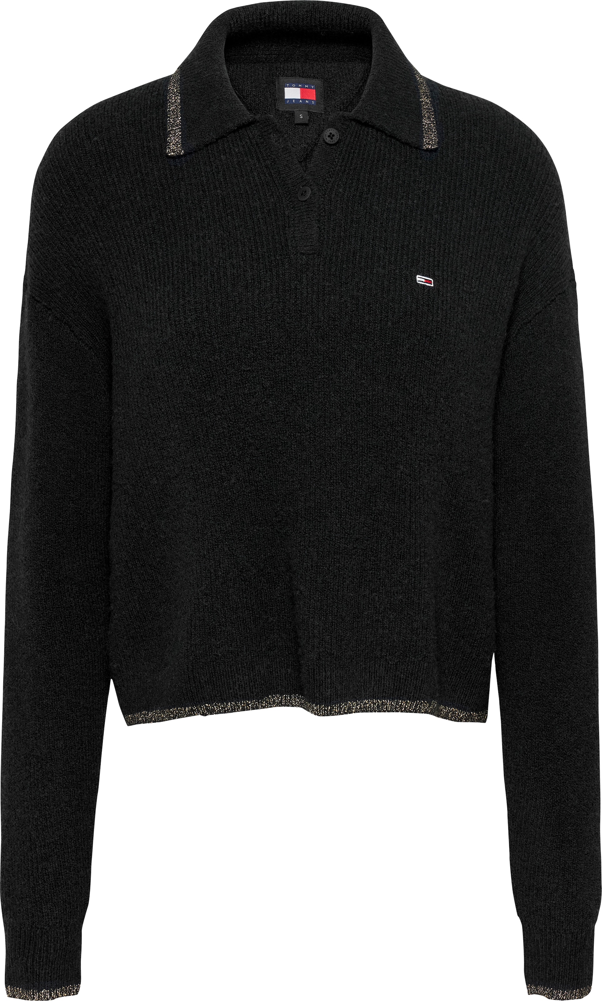 Tommy Jeans Strickpullover »TJW GLITTER POLO SWEATER«, mit Glitzer