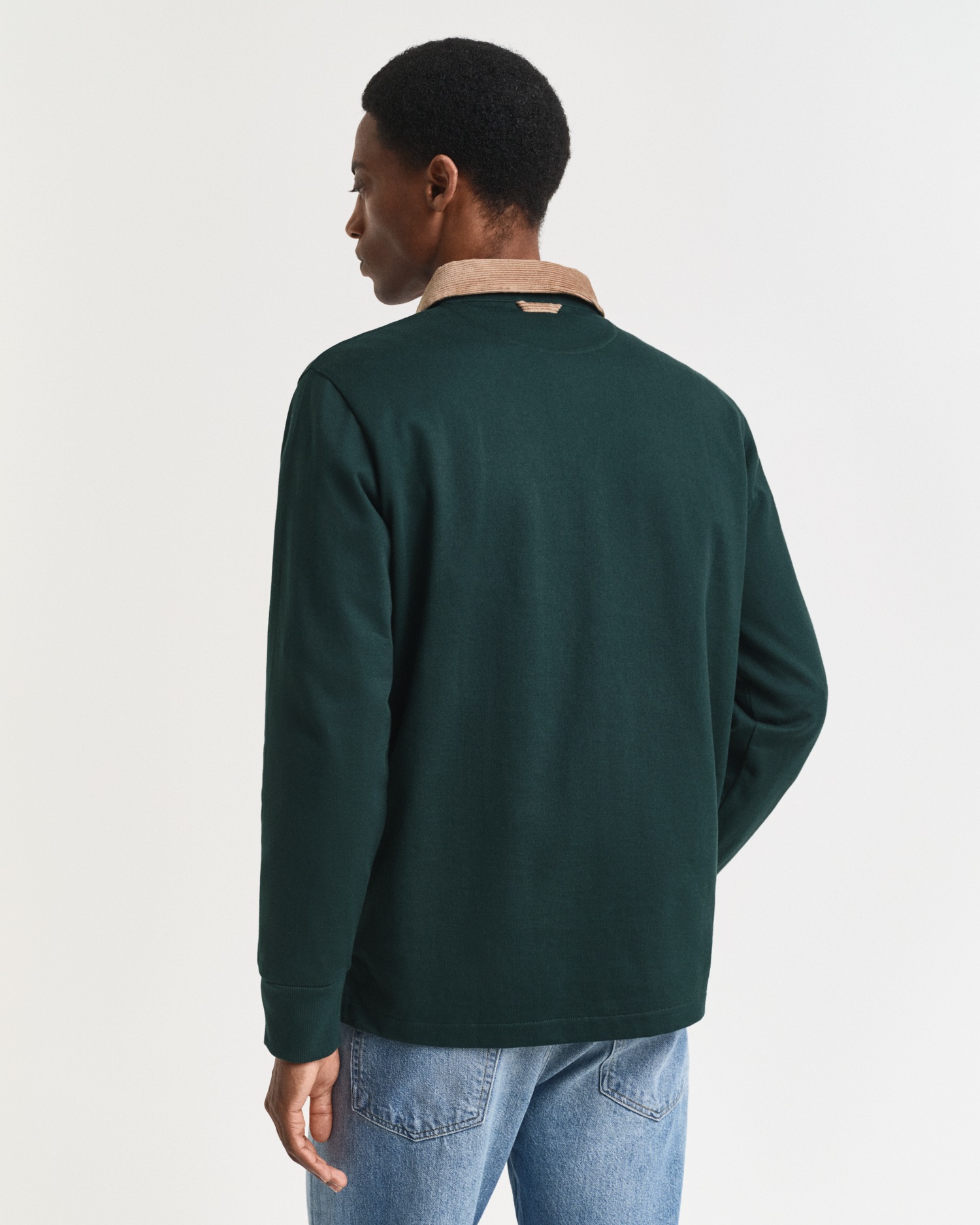 Gant Langarm-Poloshirt "CORD COLLAR HEAVY RUGGER", Cordkragen, regular fit, günstig online kaufen