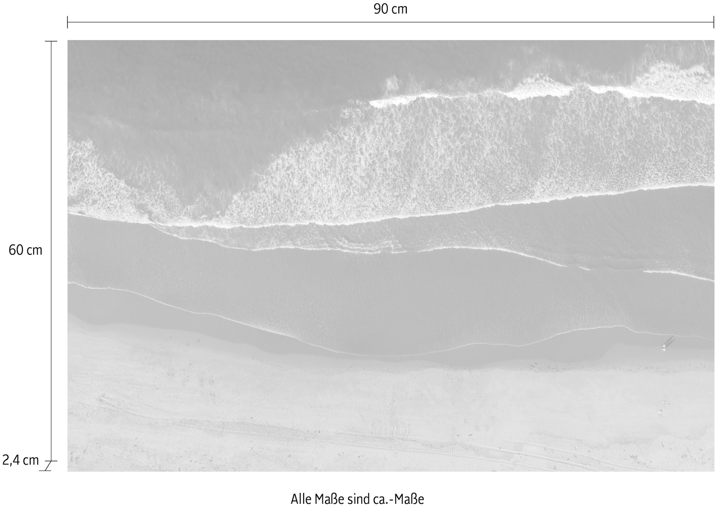 queence Acrylglasbild »Strand«, Strand-Strandbilder-Meer-Meer Bilder, Fine Art-Print in Galeriequalität
