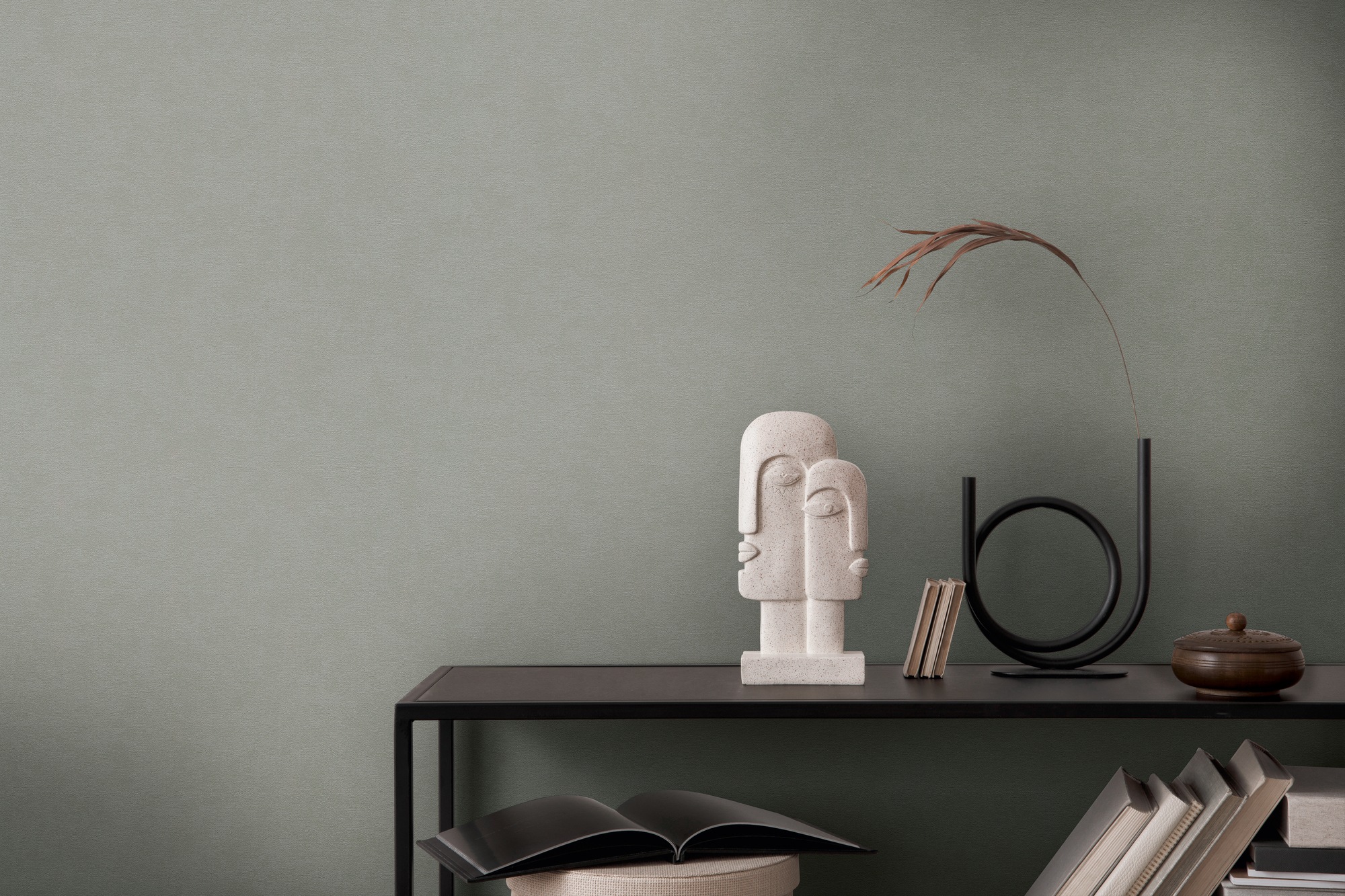 A.S. Création Vliestapete »French Affair einfarbige Tapete Unitapete minimalistisch Landhaus«, matt, Vliestapete Uni für Schlafzimmer Küche Wohnzimmer Uni Design modern