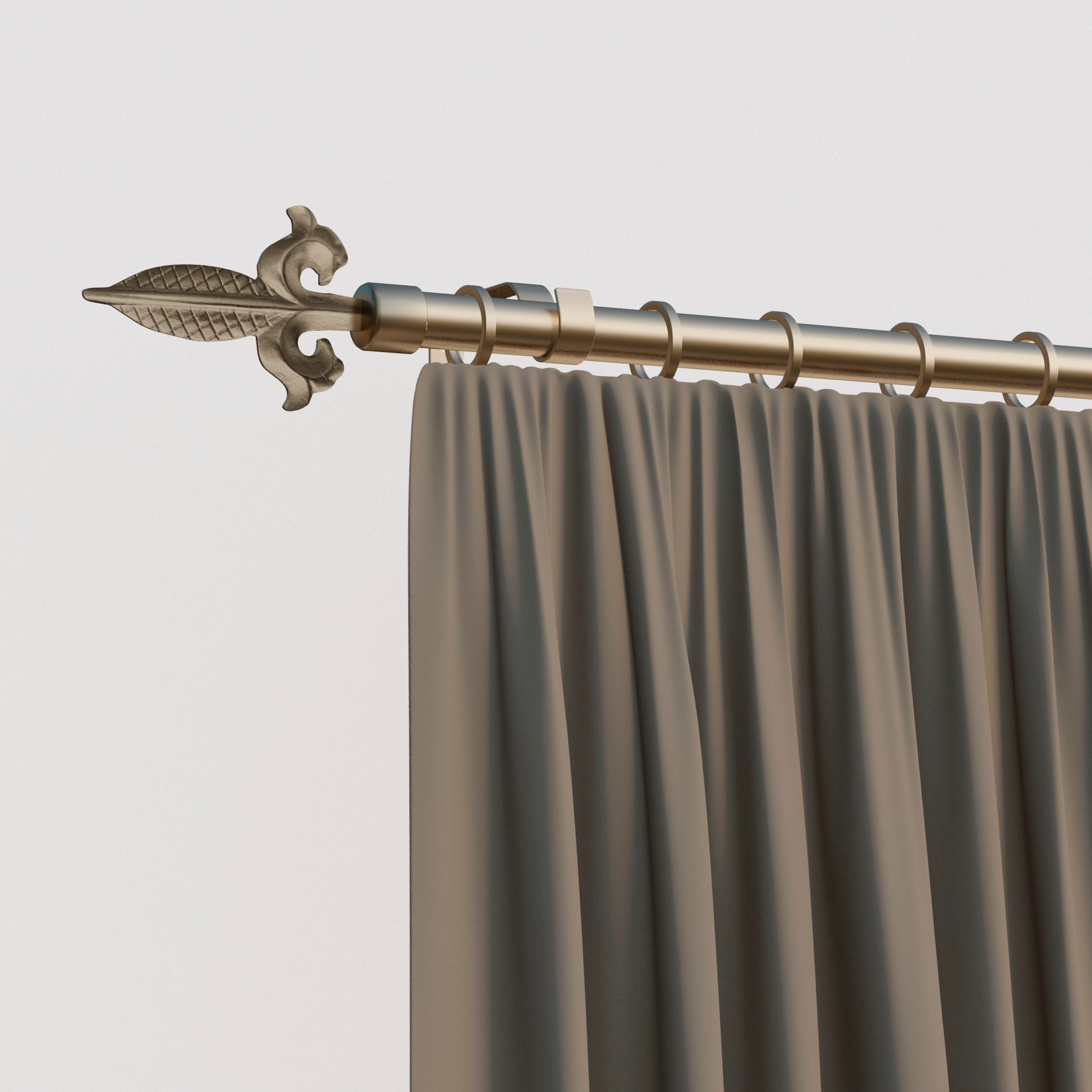 indeko Gardinenstange "Genua" Ø 16 mm 1 läufig-läufig Wunschmaßlänge günstig online kaufen