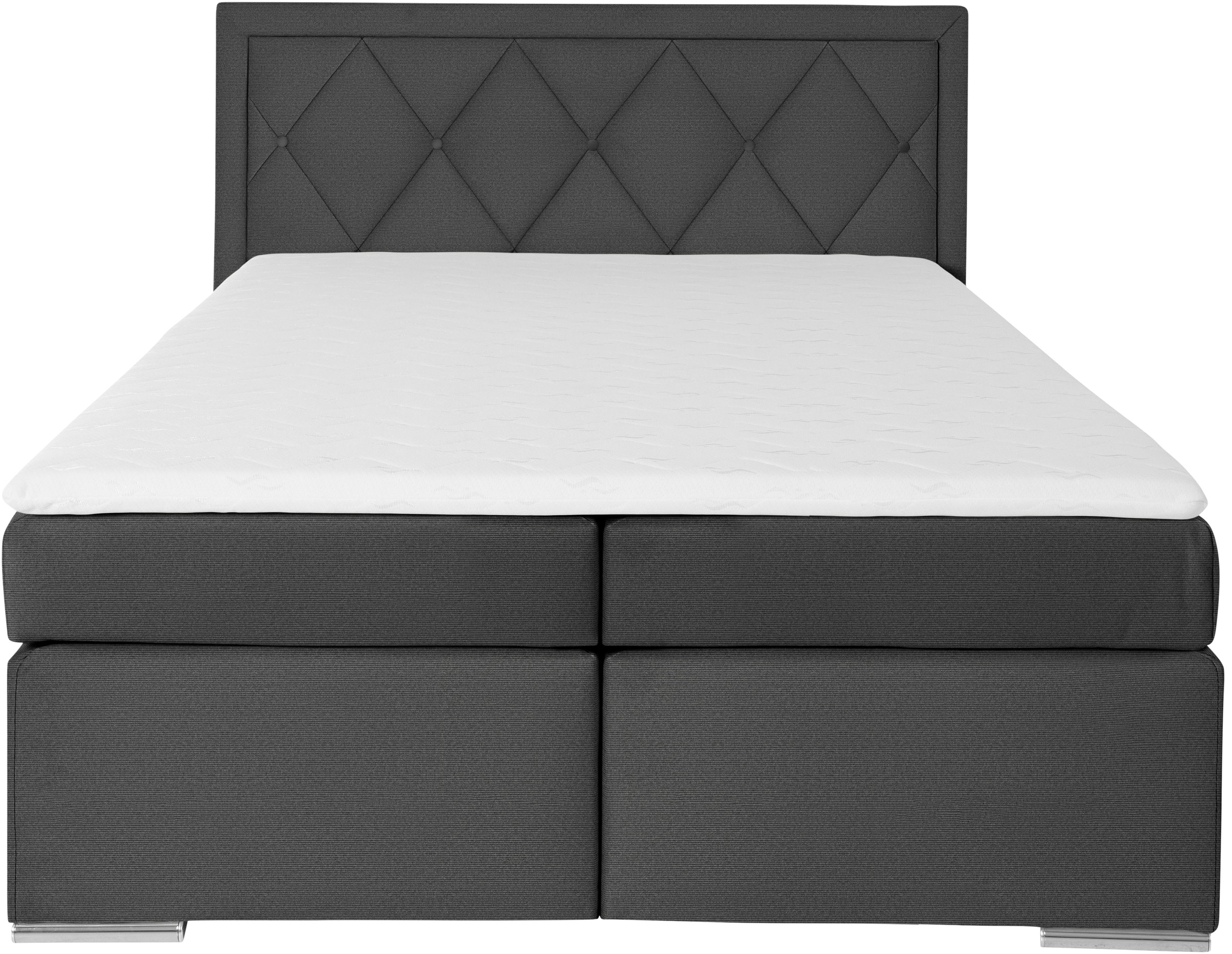 Leonique Boxbett »Alfie, Bestseller, wahlweise mit Bettkasten«, mit Knopfheftung im Kopfteil, H2, H3 und H4 wählbar