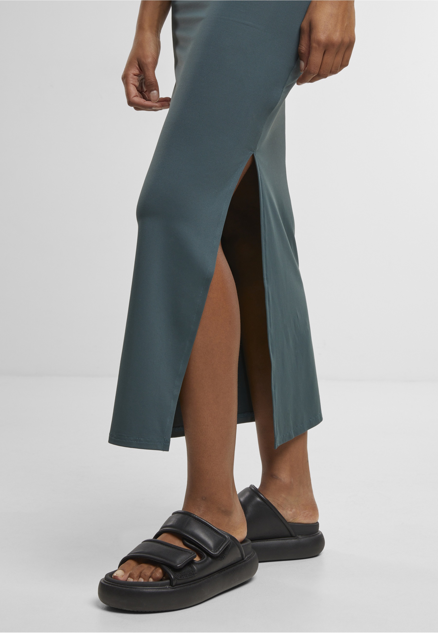 URBAN CLASSICS Shirtkleid »Urban Classics Ladies Bandeau Midi Dress« 1 Stk. tlg.