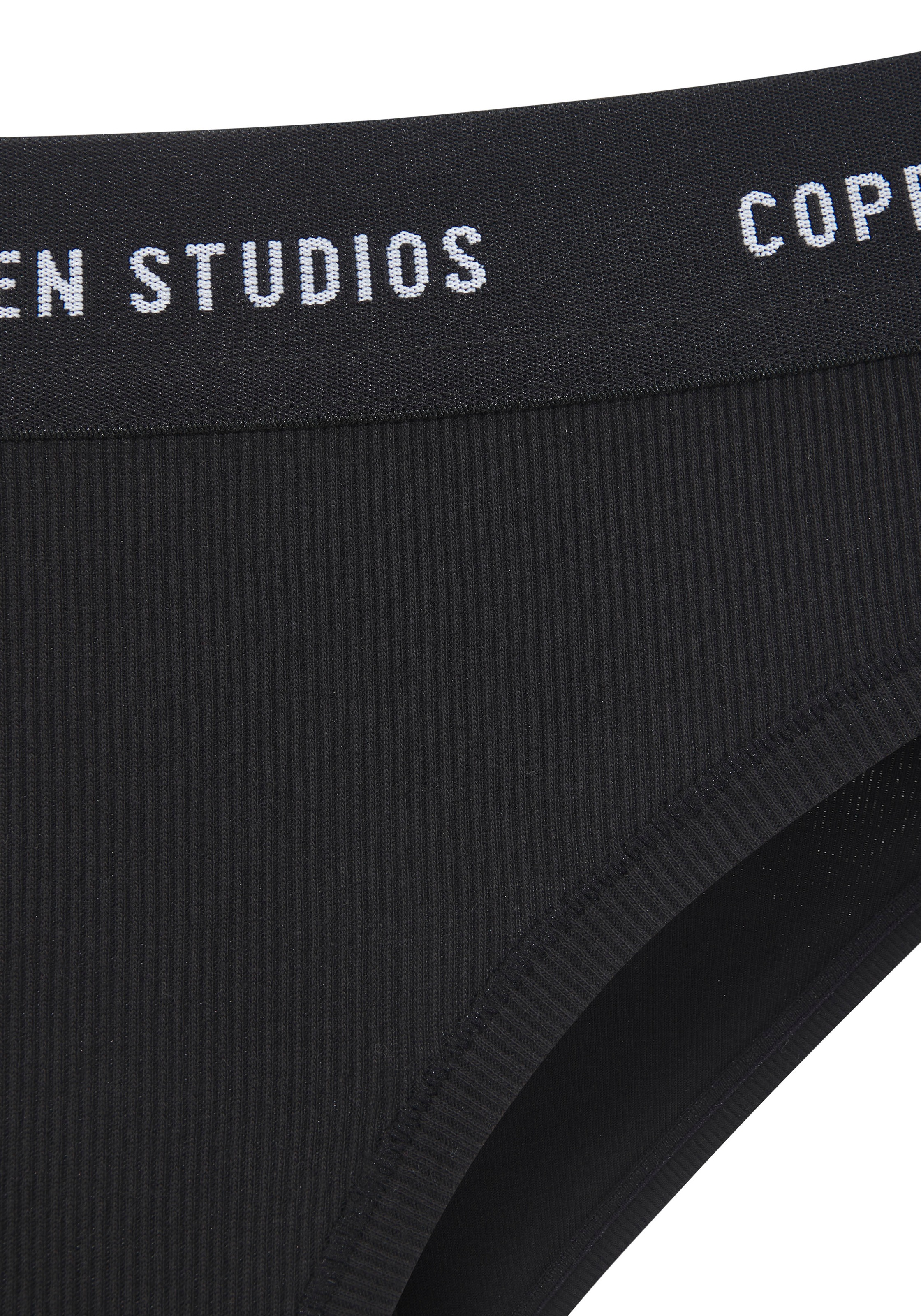 Copenhagen Studios Bikinislip »mit softem Logobund«, (2er-Pack), aus gerippter Bio-Baumwollqualität