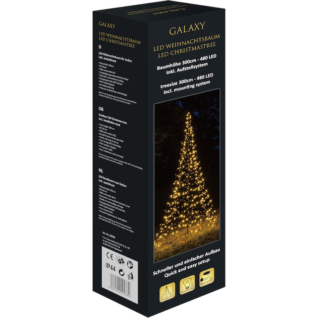 GALAXY LED Baum »Galaxy«, 300 flammig-flammig, mit Aufstellmast, aus Metall  und Kunststoff, mit warmweißen LEDs kaufen | BAUR
