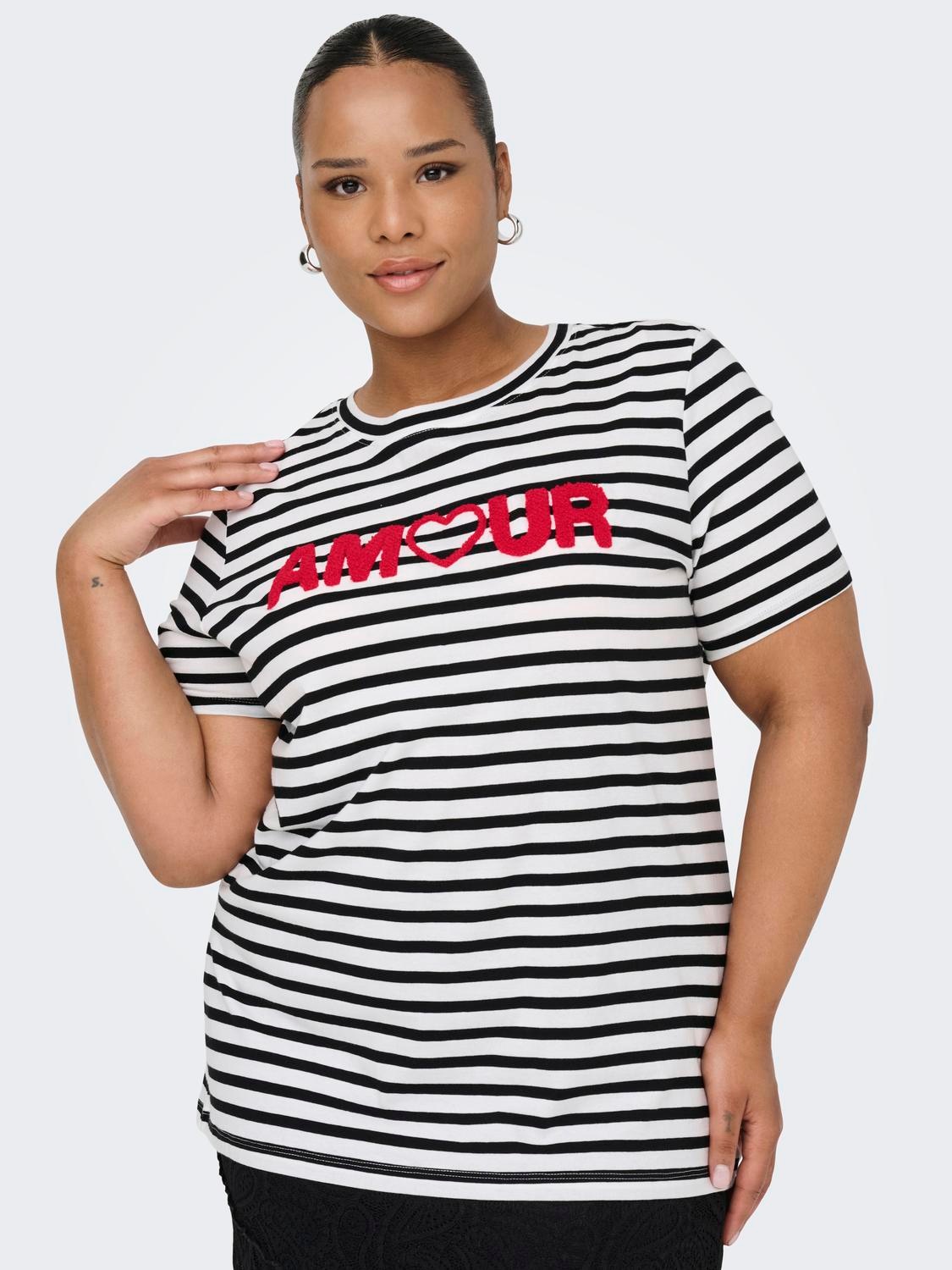 ONLY CARMAKOMA T-Shirt "CARKIKO LIFE S/S O-NECK TERRY TOP JRS" günstig online kaufen