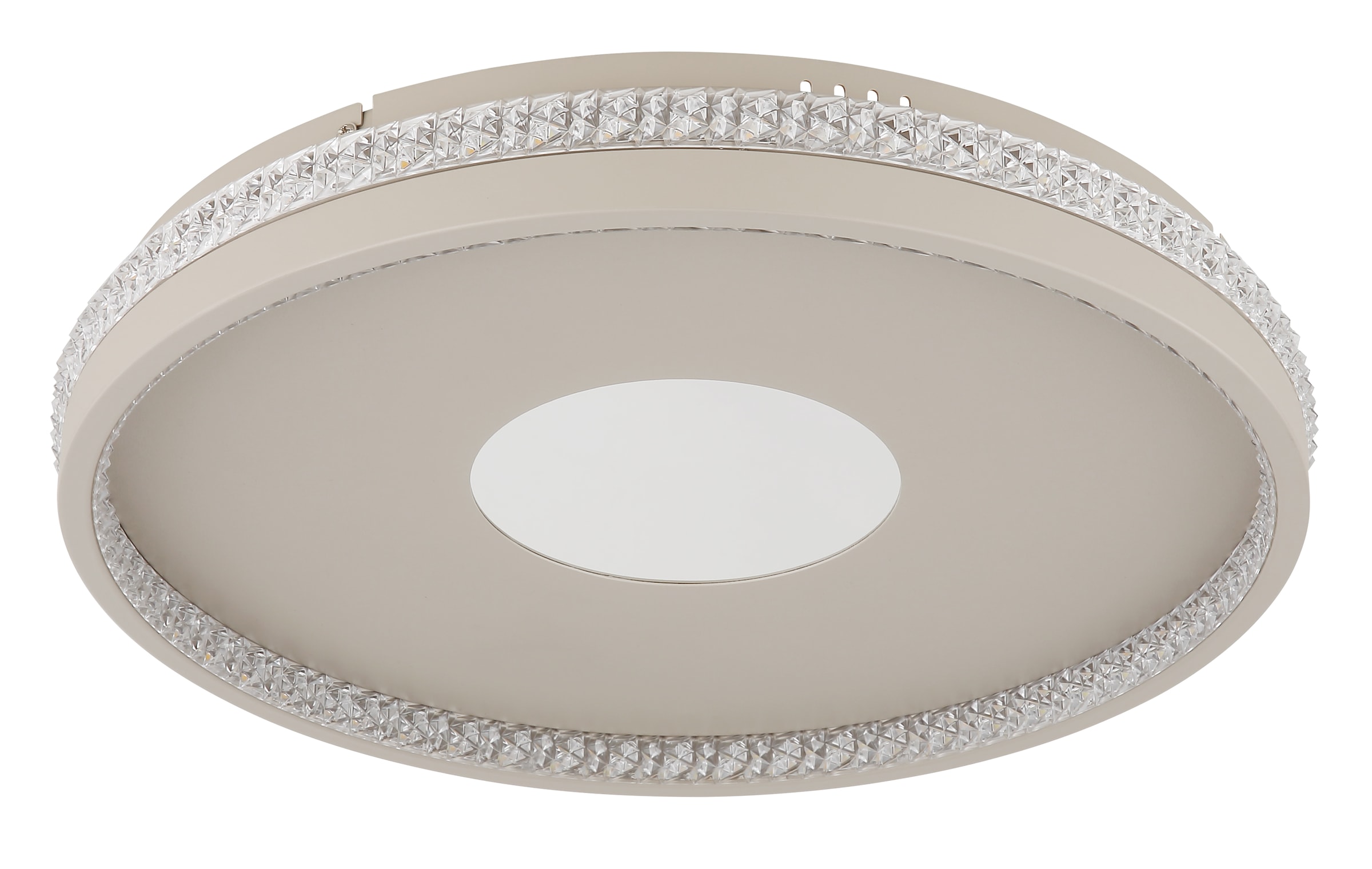 GLOBO LIGHTING Deckenleuchte »SHIRLEY« LED-Modul 1 Stk. Deckenleuchte Sand, LED dimmbar, 3D-Kristalle, Fernbedienung