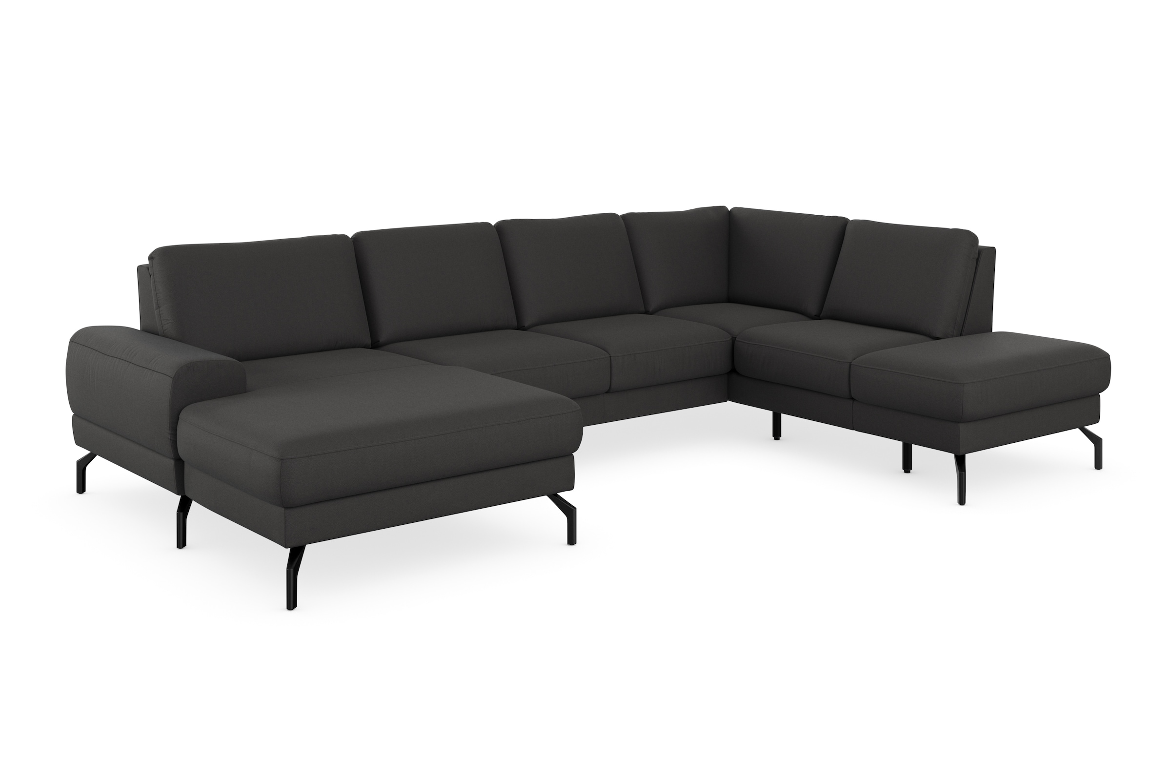 sit&more Wohnlandschaft »Cinturo U-Form«, inklusive Sitztiefenverstellung und Federkern, Sitzhöhe 48 cm