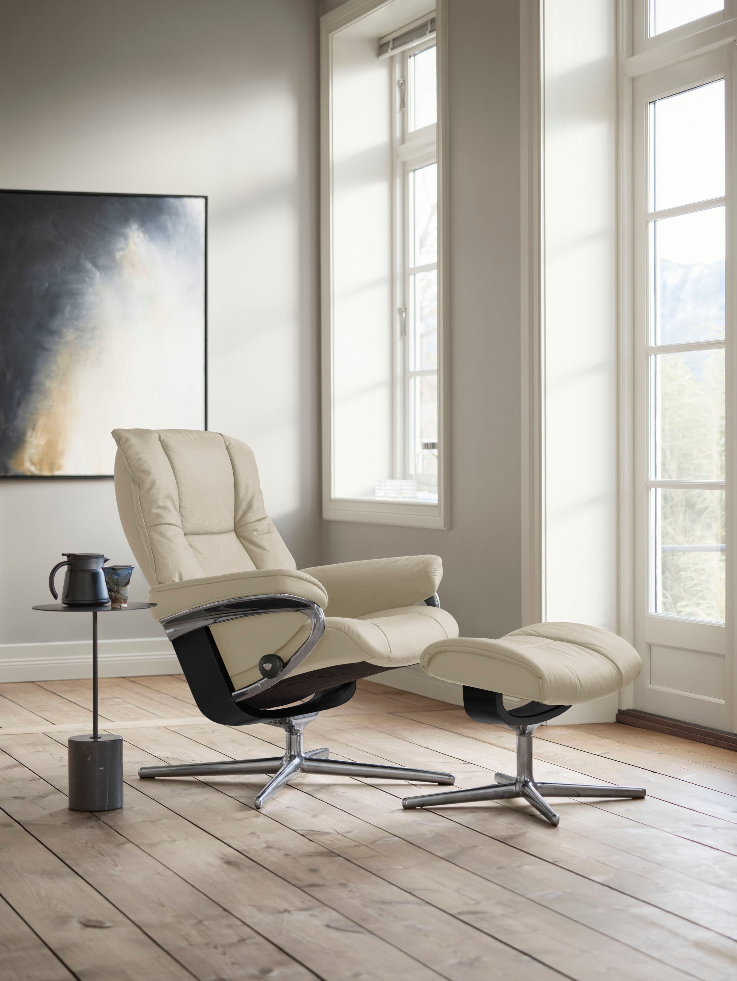 Stressless® Relaxsessel »Mayfair«, mit Cross Base, Größe S, M & L, Holzakzent Schwarz