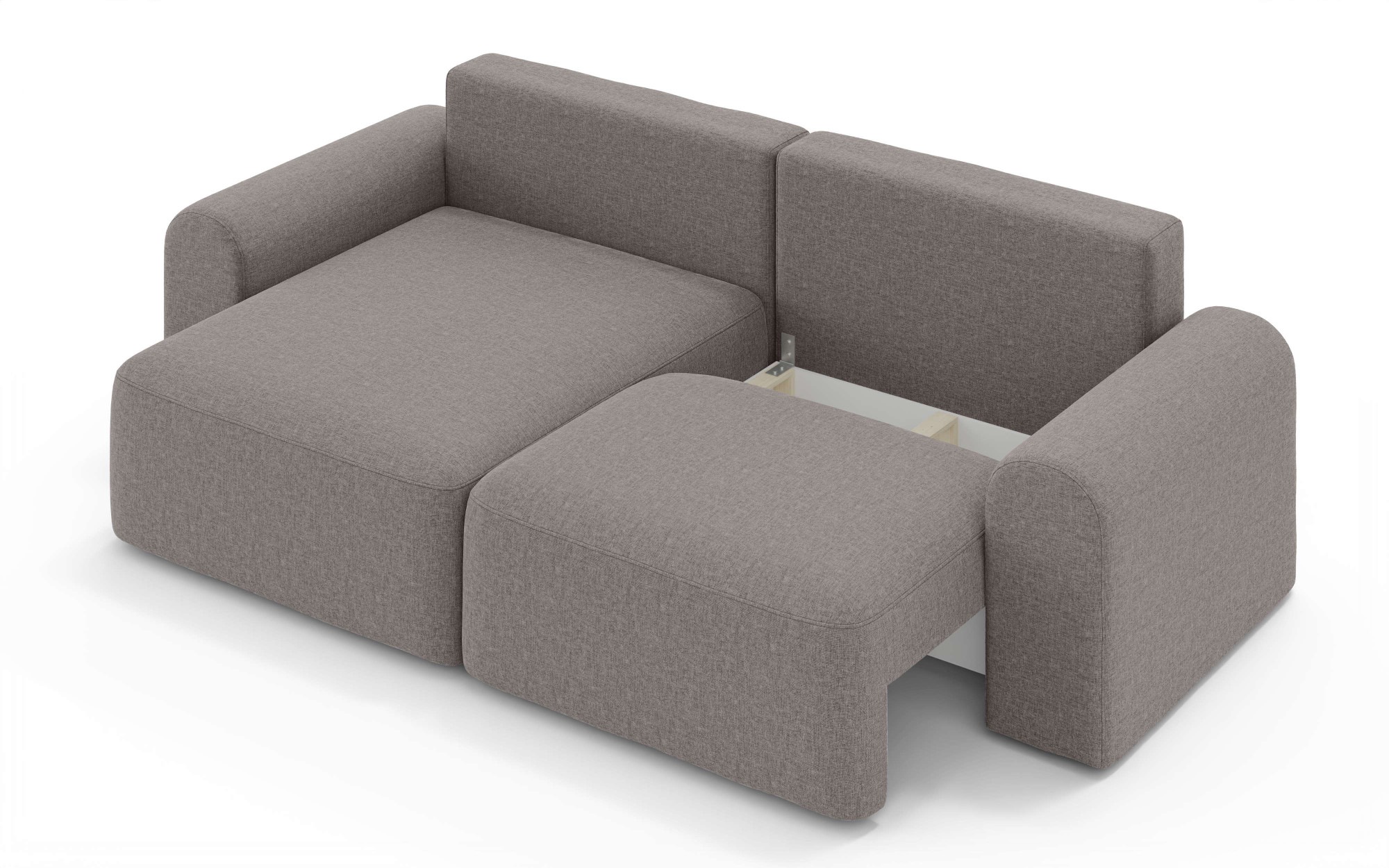 OTTO home Ecksofa »LEOO universell Schlafsofa mit Bettkasten, Maße B/T/H: 272/152/84,5 cm«, L-Form mit Recamiere rechts oder links montierbar, hoher Sitzkomfort