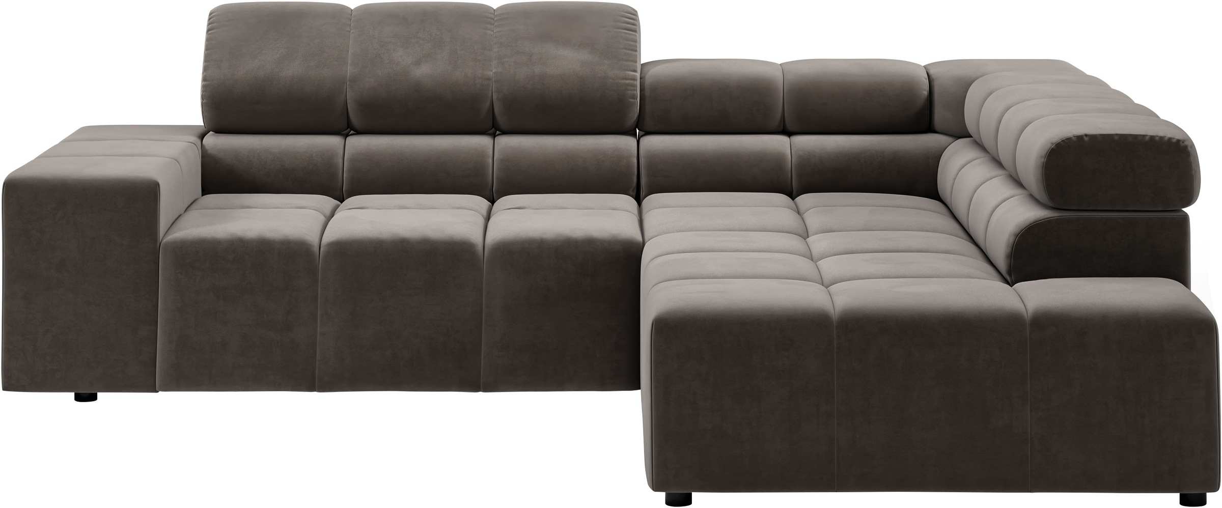 Home affaire Ecksofa "Ancona, incl. Kopfteilverstellung + 3 Zierkissen, L-F günstig online kaufen