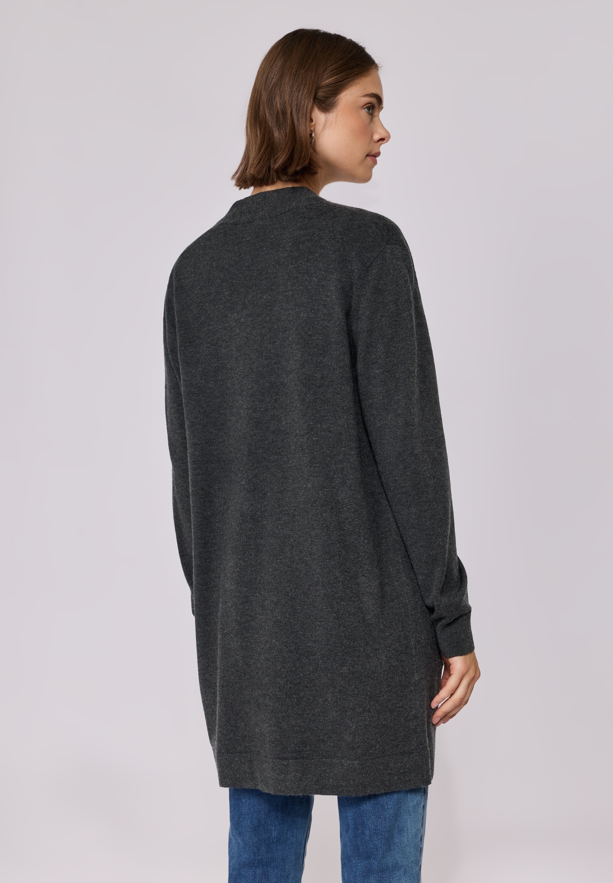STREET ONE STUDIO Longstrickjacke, aus softem Materialmix