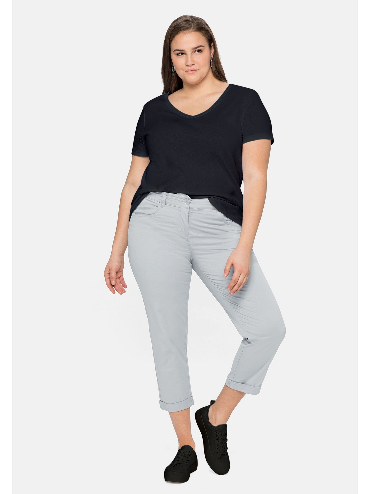 Sheego 7/8-Hose »Große Größen«, in Baumwoll-Stretch-Qualität