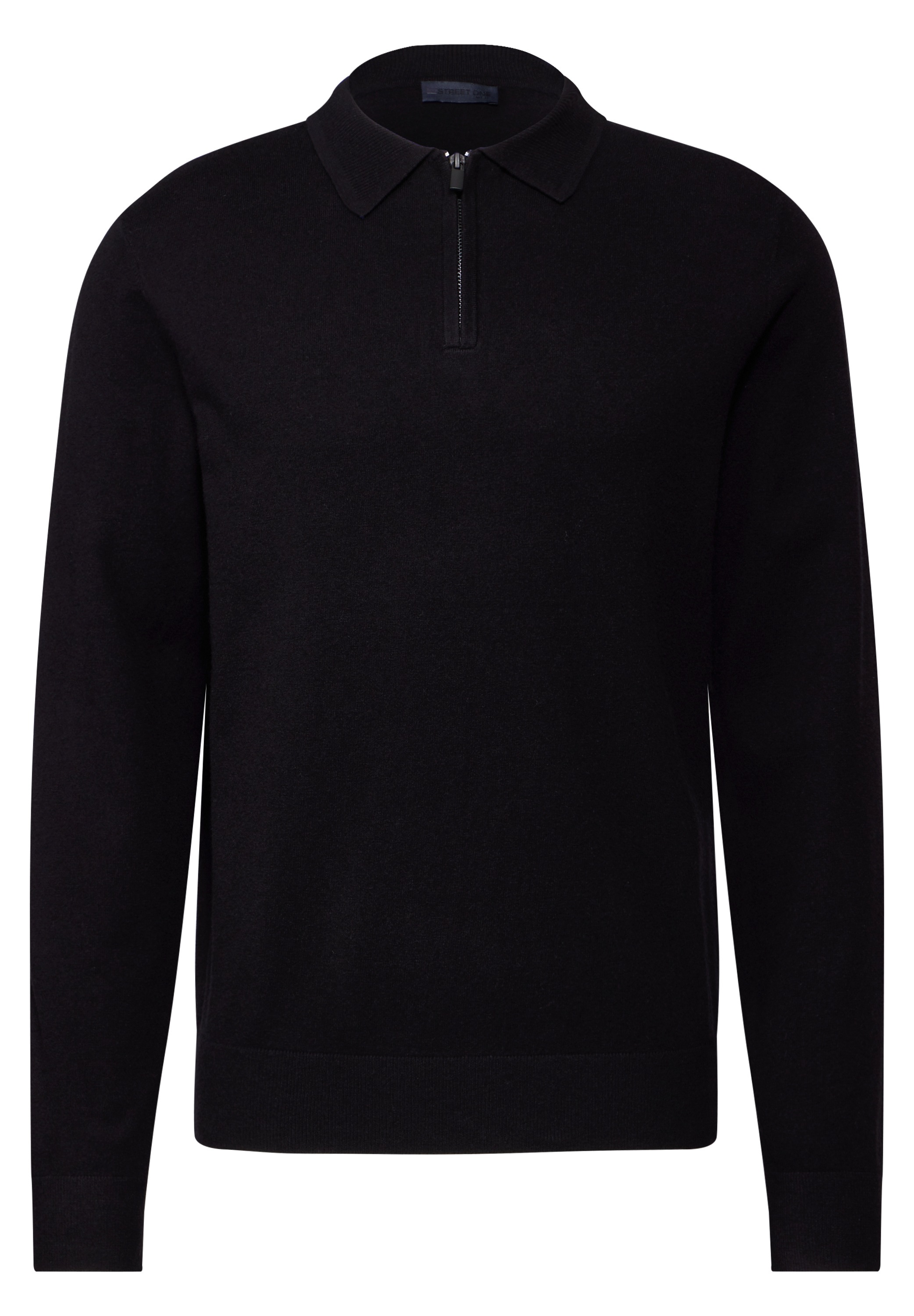STREET ONE MEN Poloshirt, mit Materialmix