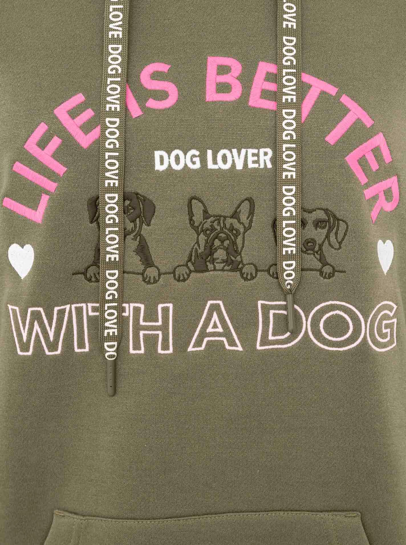 Zwillingsherz Hoodie »"Dog Life"« Mini-Me,mit gestickten Hunden und Slogan