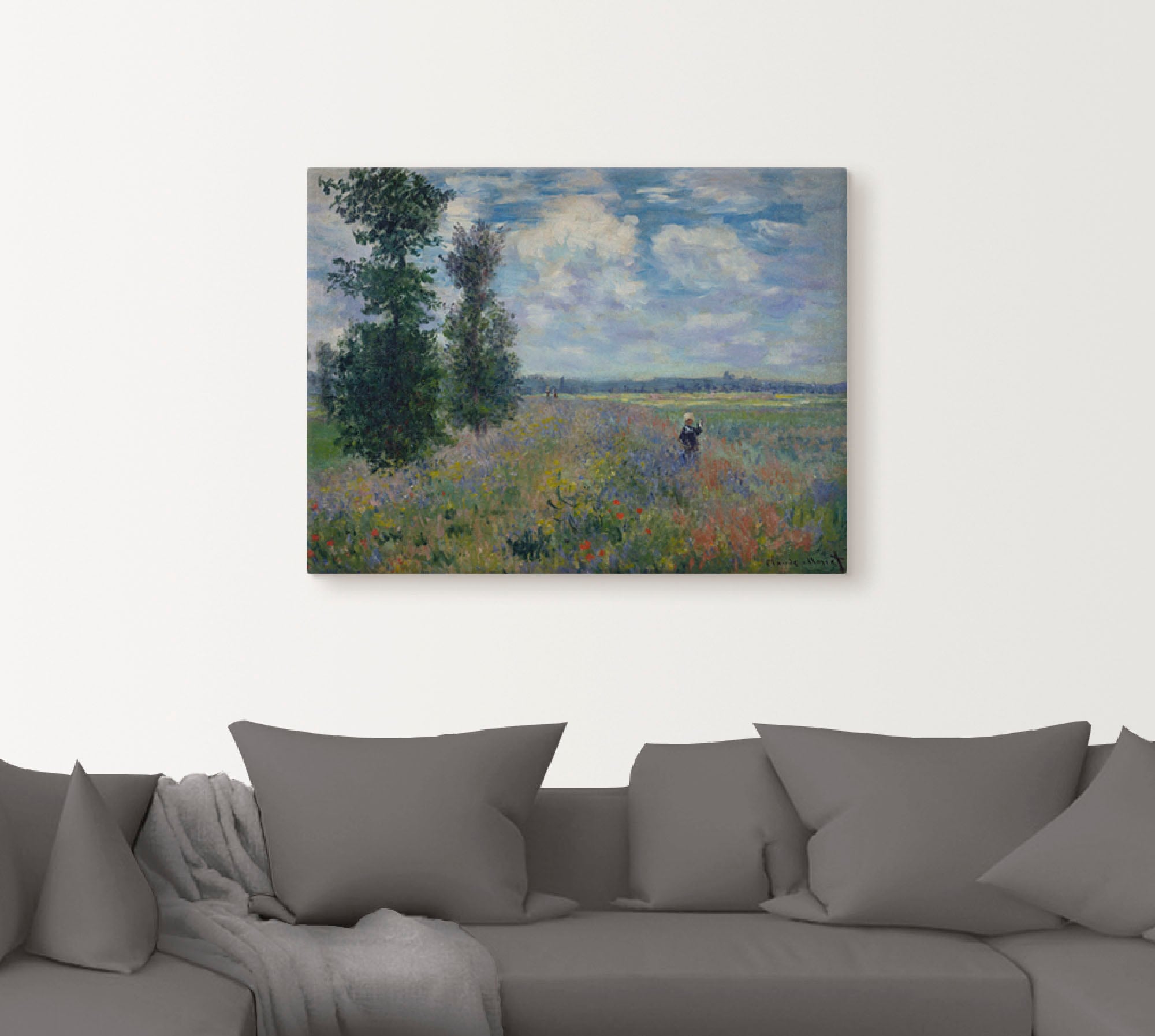 Artland Leinwandbild »Poppies (in der Nähe von Argenteuil)«, Felder, (1 St.), auf Keilrahmen gespannt