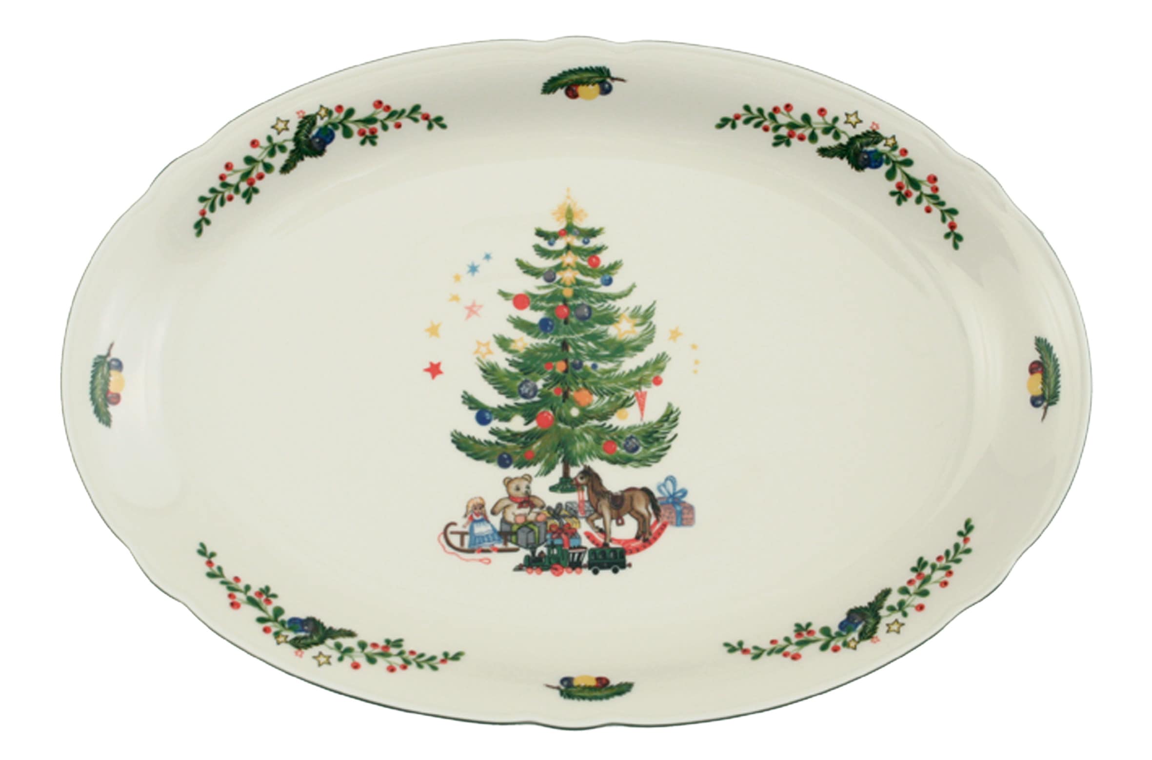 Seltmann Weiden Servierplatte "Marieluise Weihnachten" Platte oval, 34 x 26 günstig online kaufen
