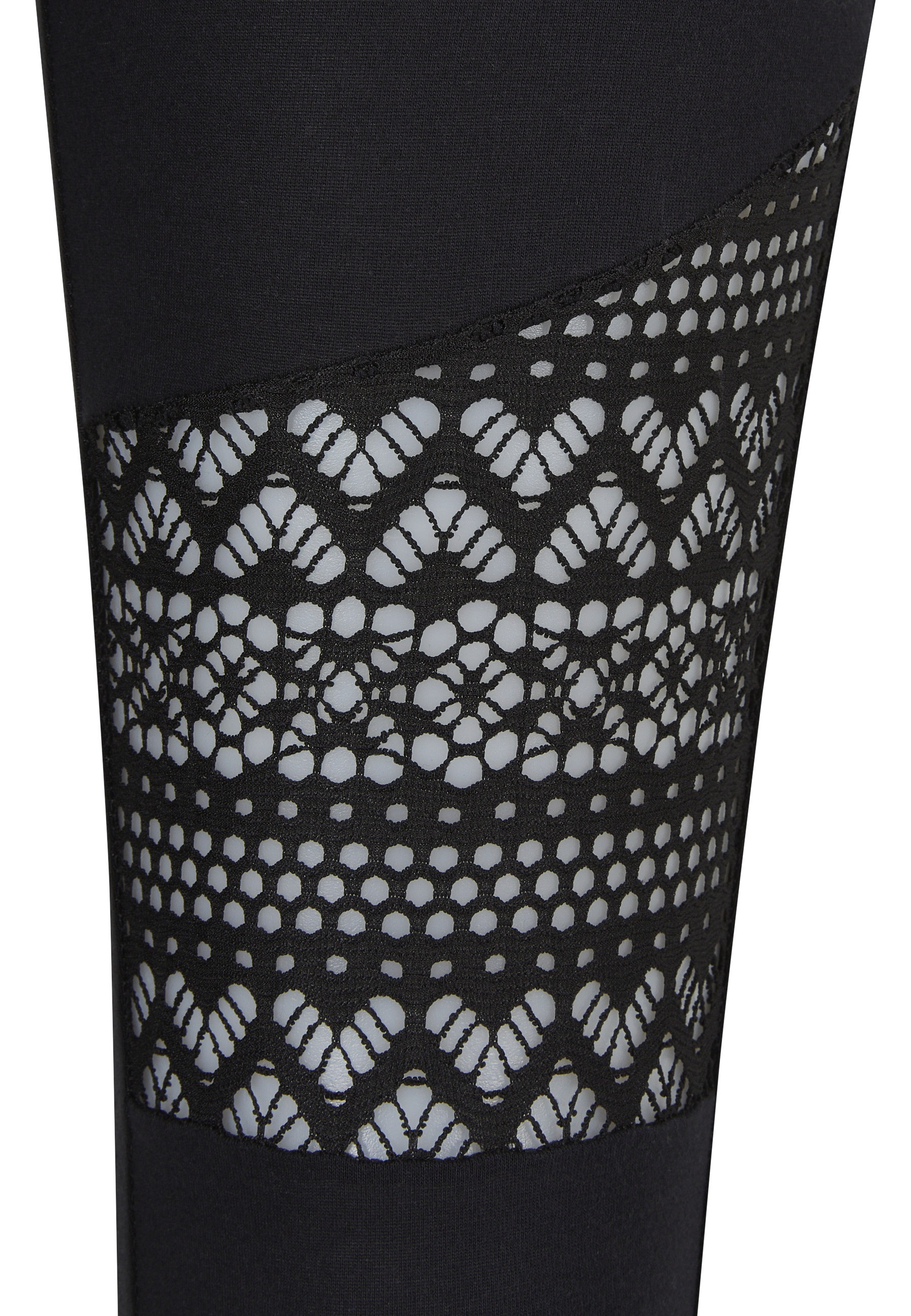 URBAN CLASSICS Leggings »Urban Classics Damen Ladies Crochet Lace Inset Leggings«