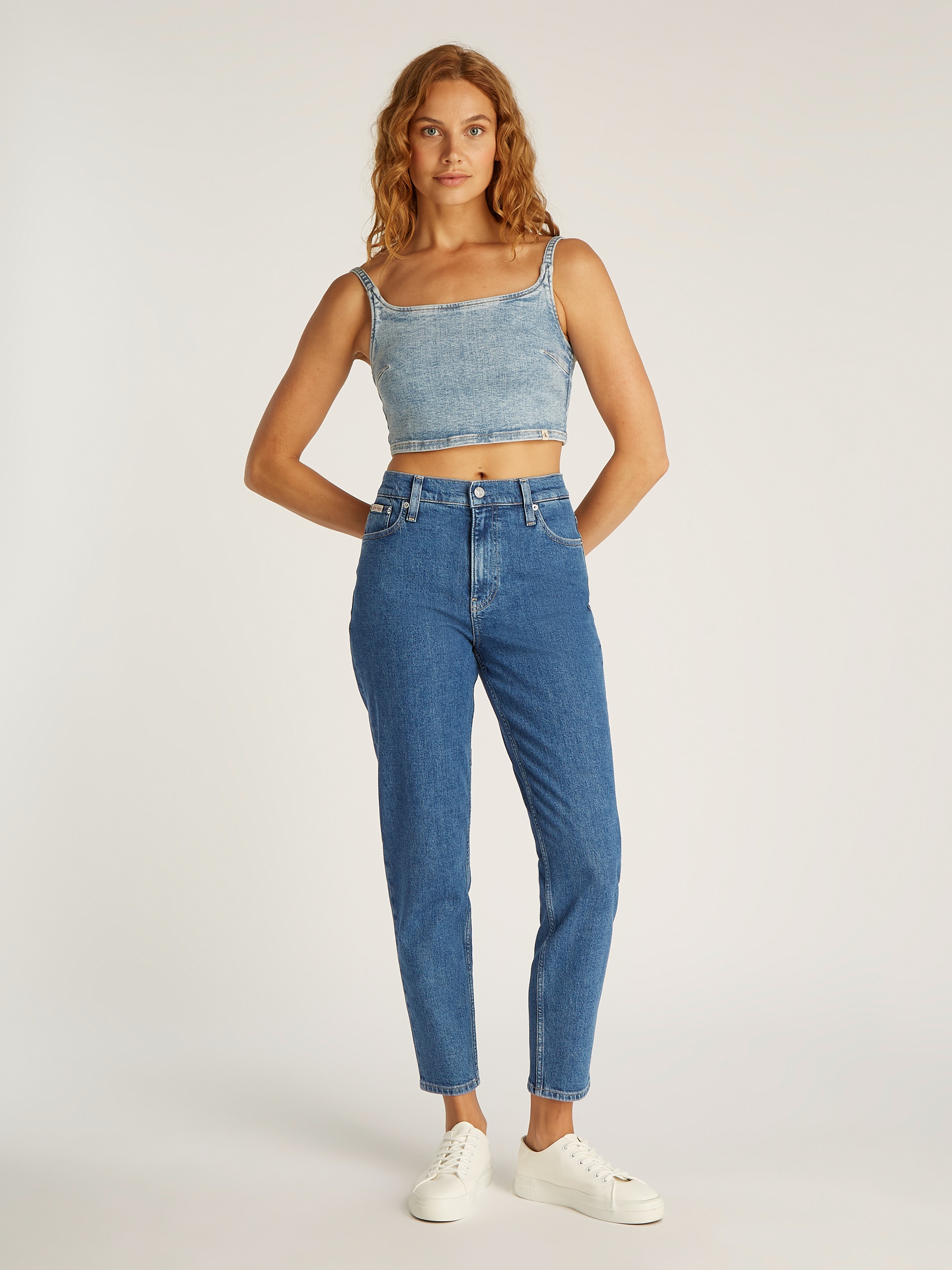 Thumbnail - Calvin Klein Jeans Mom-Jeans "MOM JEAN" mit Logo-Badge