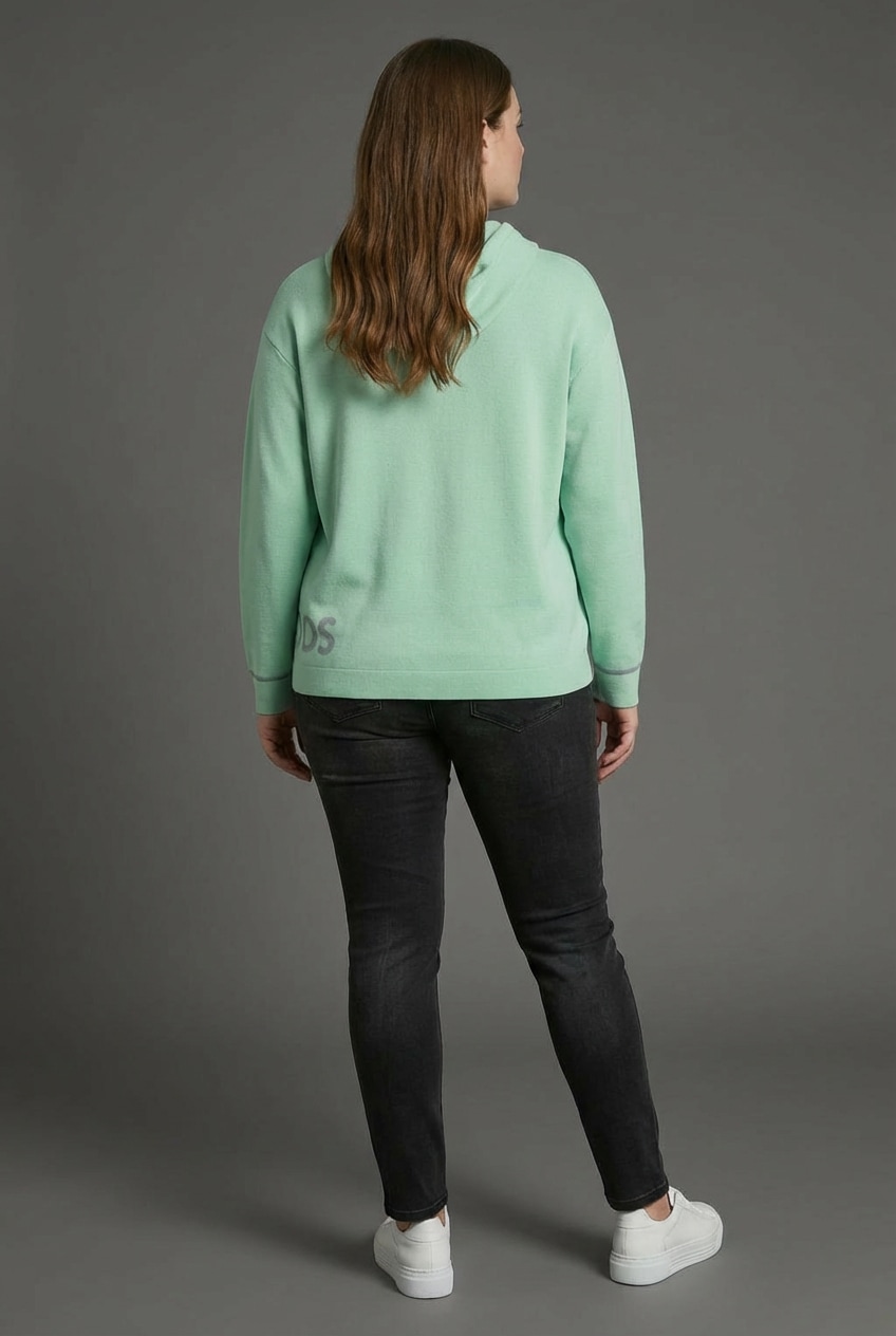 KangaROOS Kapuzenpullover aus Viskose-Mix, lässige Passform, Langarm, große Größen