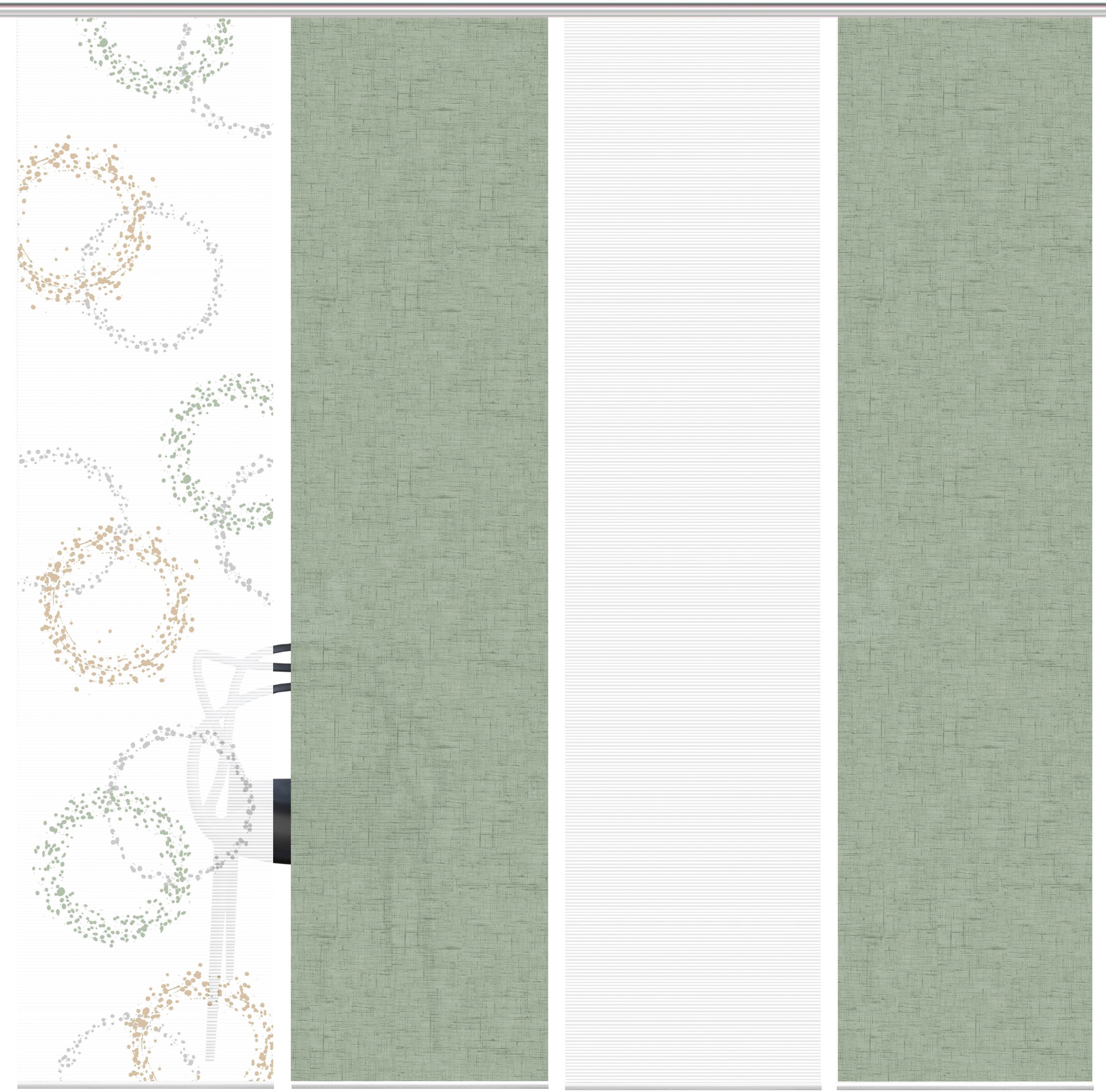 Vision S Schiebegardine »AINUR 4er SET« Paneelwagen 4 Stk. tlg. Schiebevorhang Digidruck 4er Set AINUR